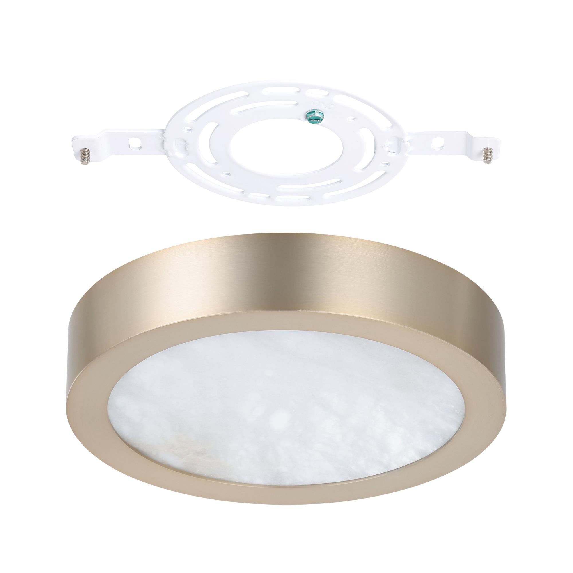 Shown in Champagne Gold finish and White shade