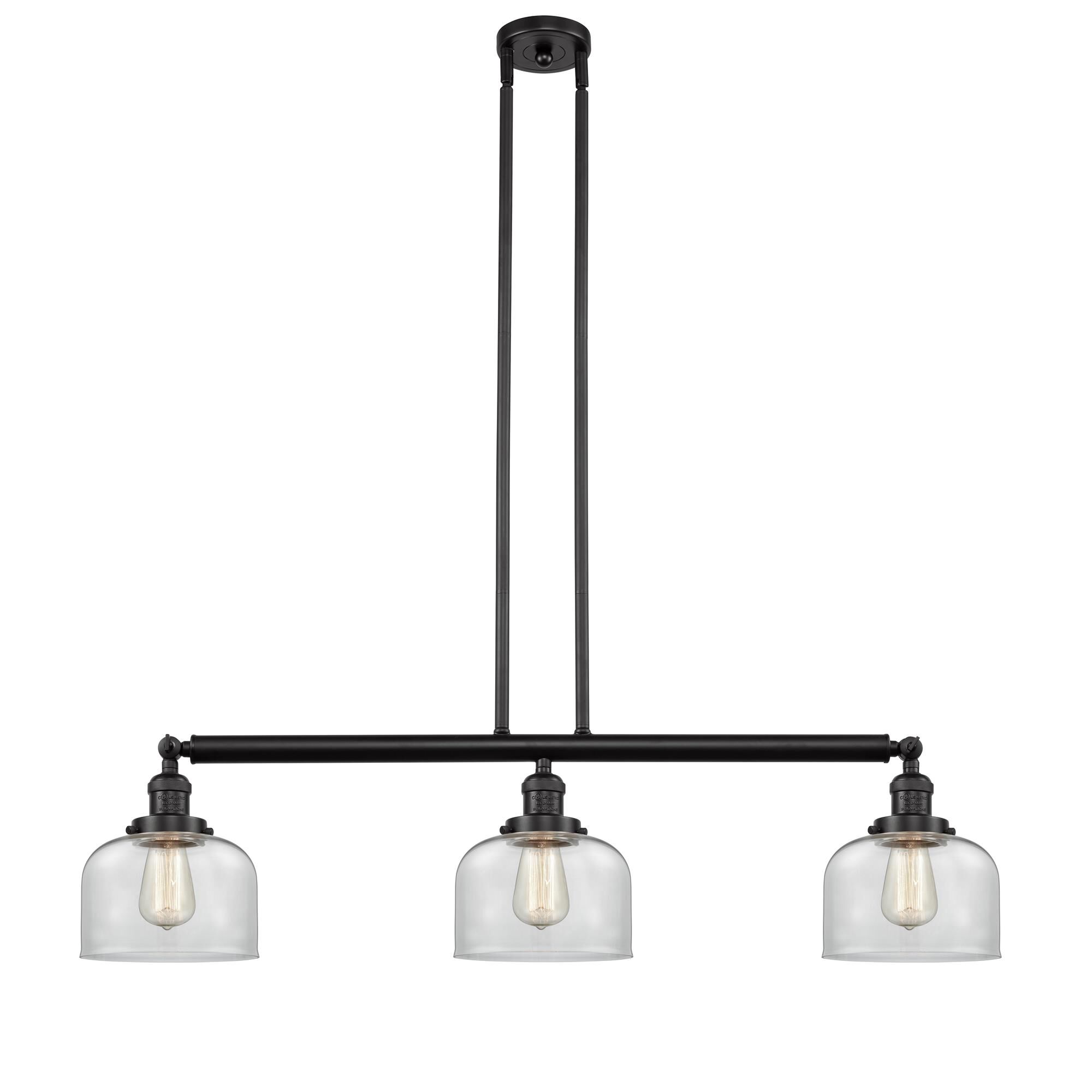 Bruno Marashlian Large Bell 36 Inch 3 Light Linear Suspension Light by Innovations Lighting