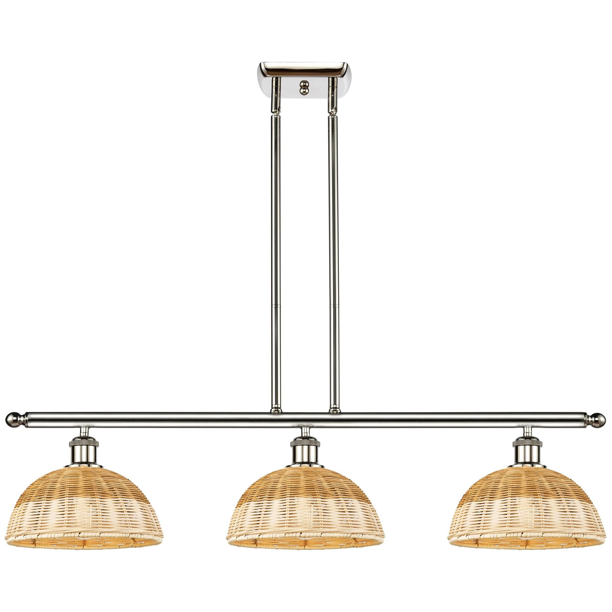 Shown in Polished Nickel finish and Natural shade