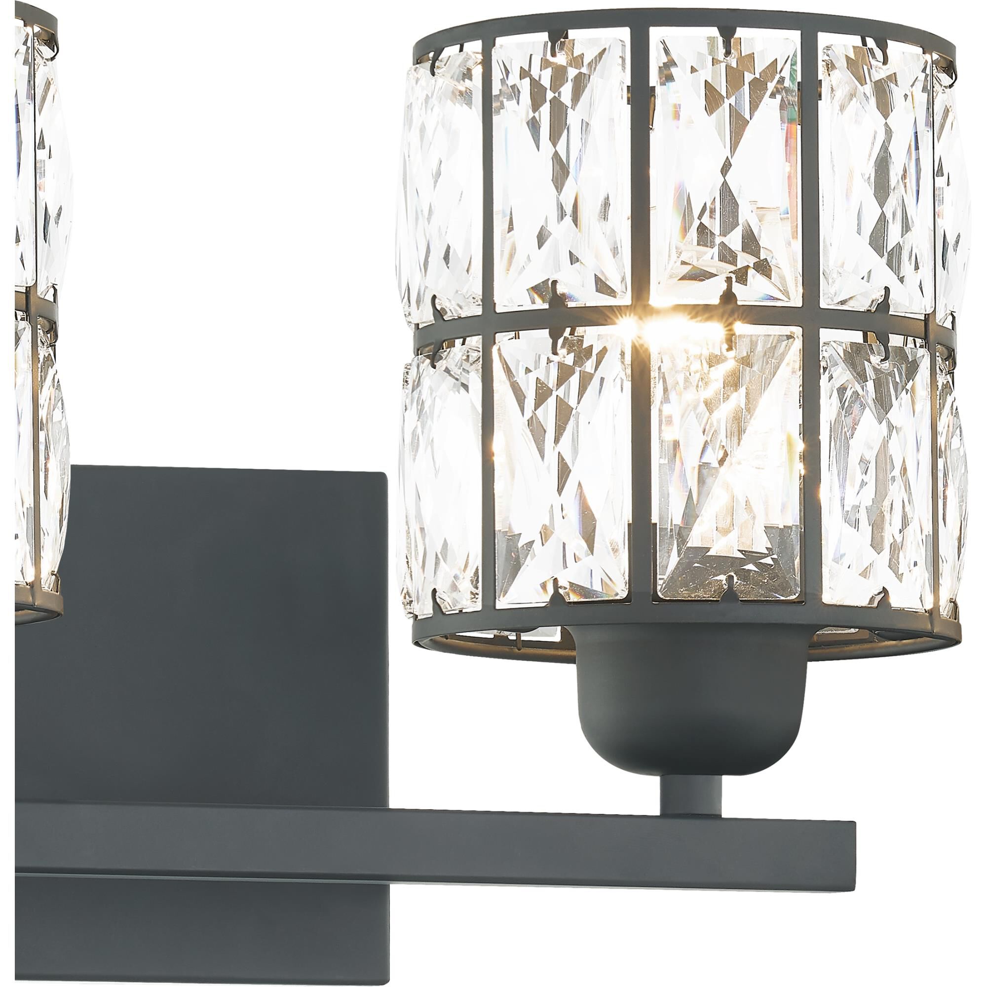 Shown in Matte Black finish and Y crystal and Clear Beveled Crystal shade