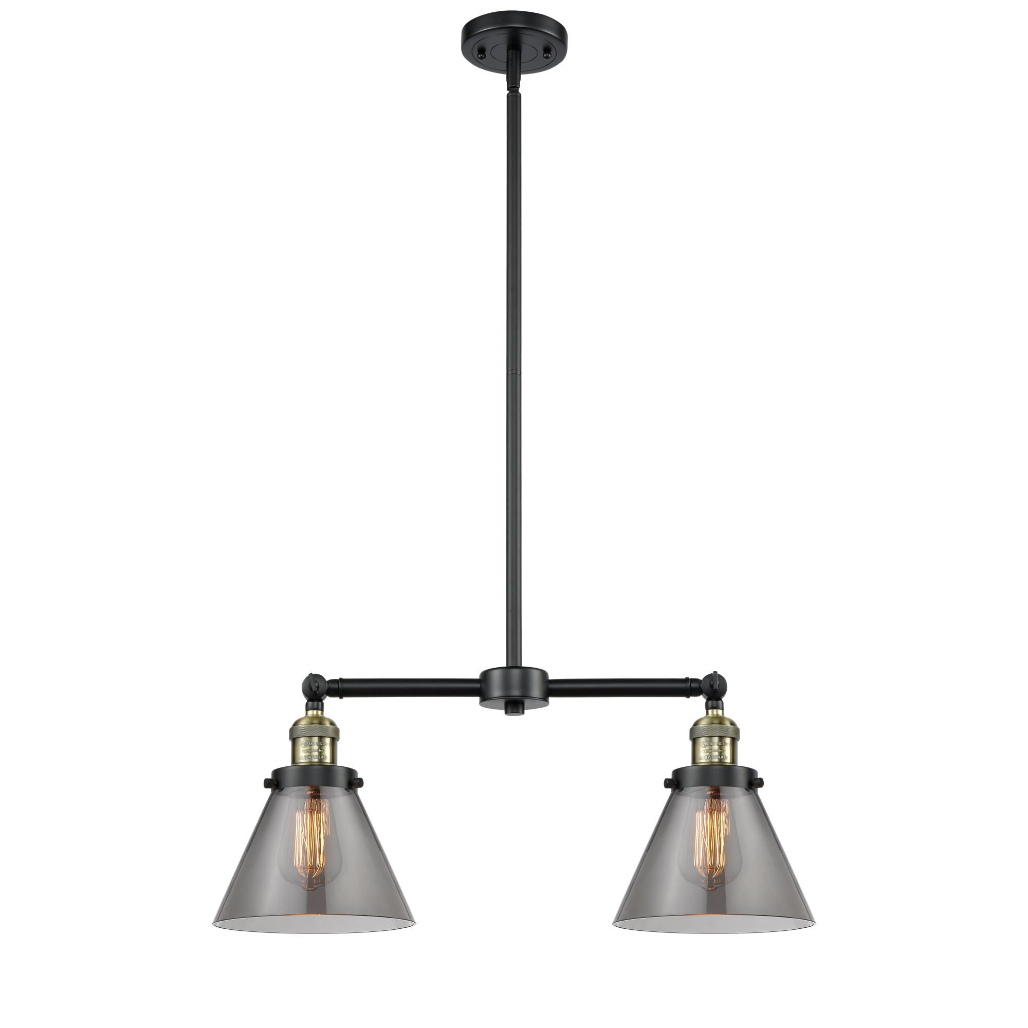 Bruno Marashlian Large Cone 21 Inch 2 Light Mini Chandelier by Innovations Lighting