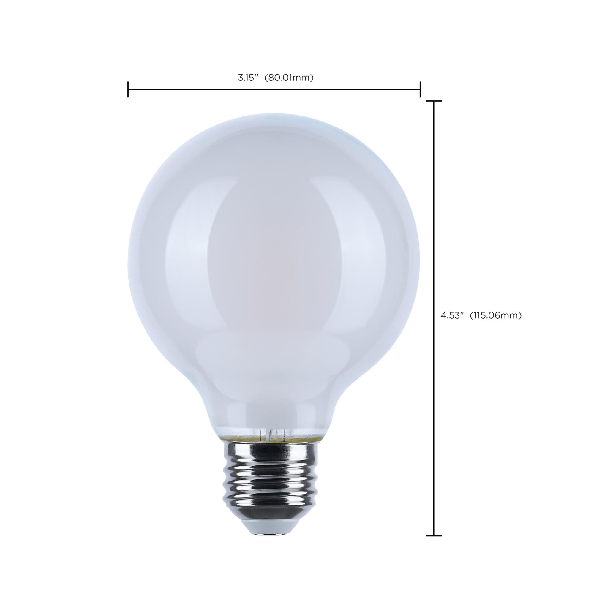 Dimmable 8 Watt 3000K G25 LED Light Bulb,