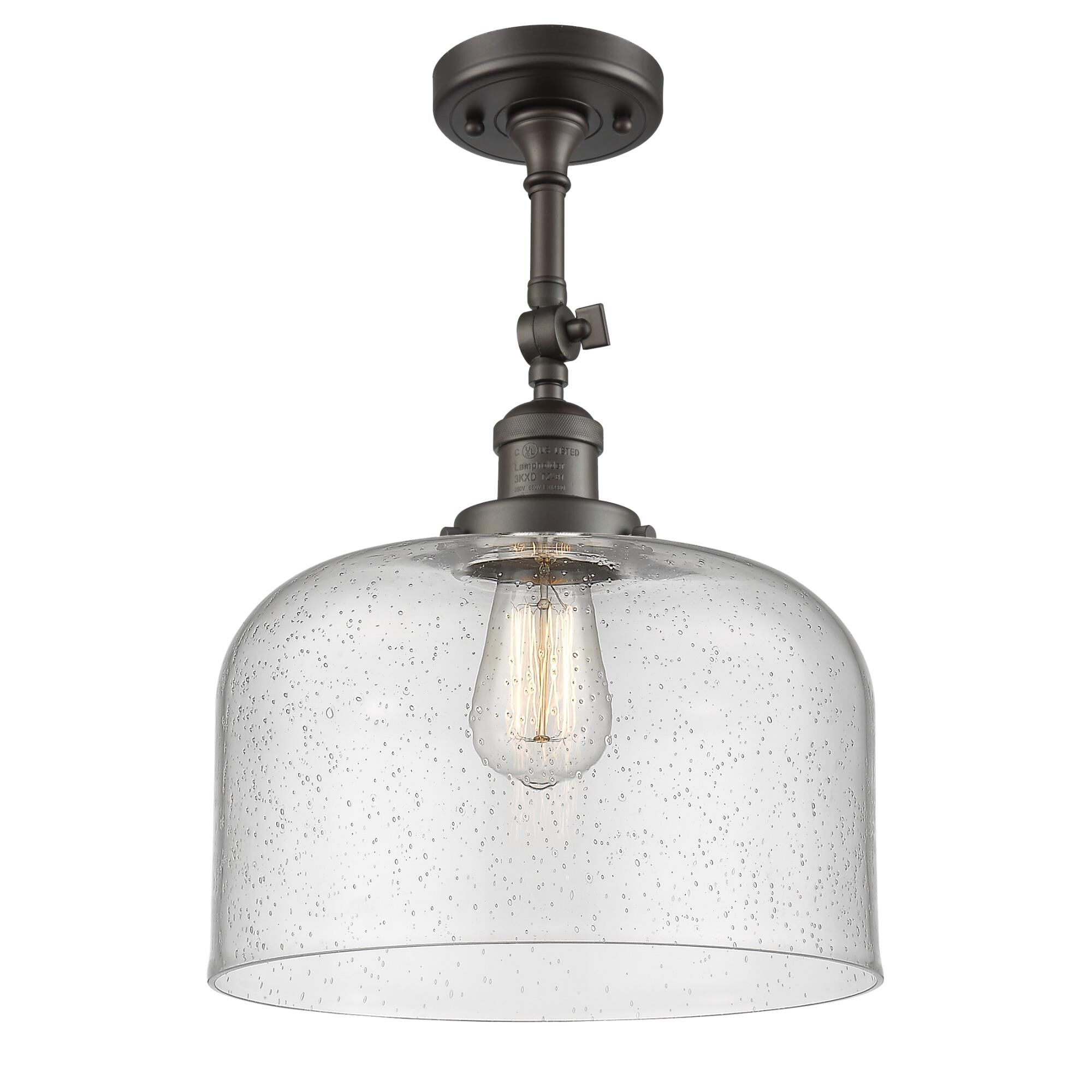 Bruno Marashlian Bell 12 Inch 1 Light Semi Flush Mount,