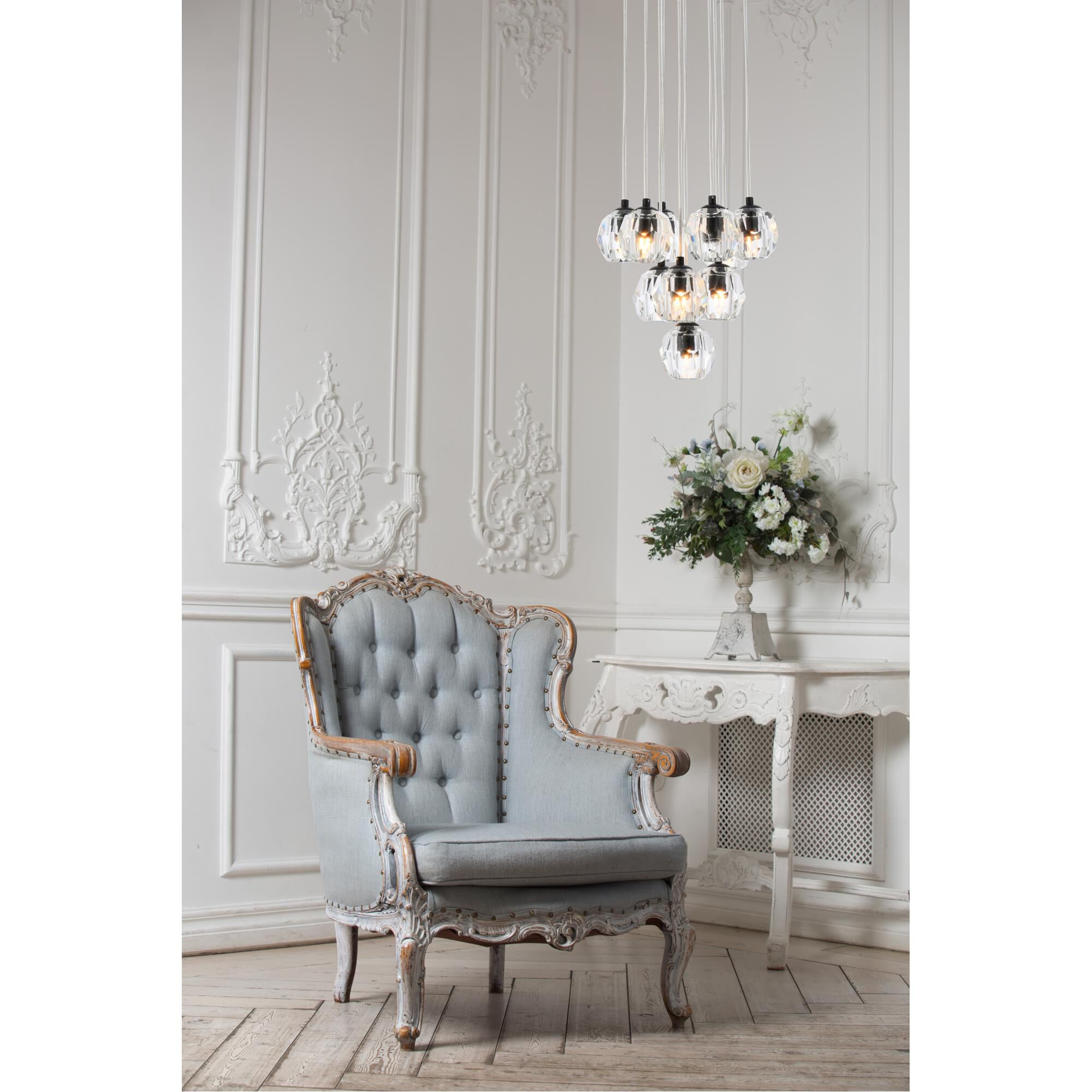 Eren 11 Inch 10 Light LED Multi Light Pendant by Elegant Lighting