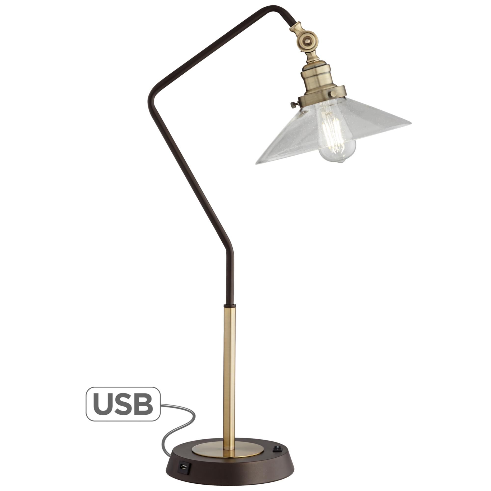 Shown in Bronze finish and Clear glass