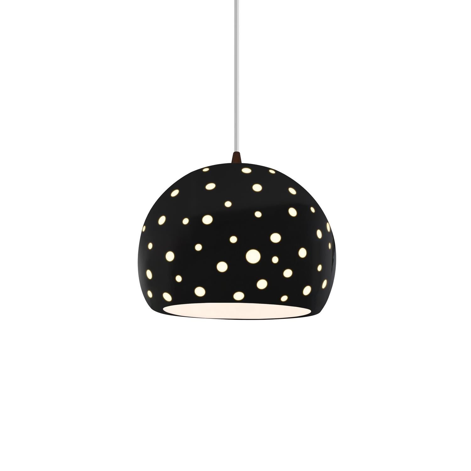 Perforated Globe 7 Inch Mini Pendant by Justice Design Group