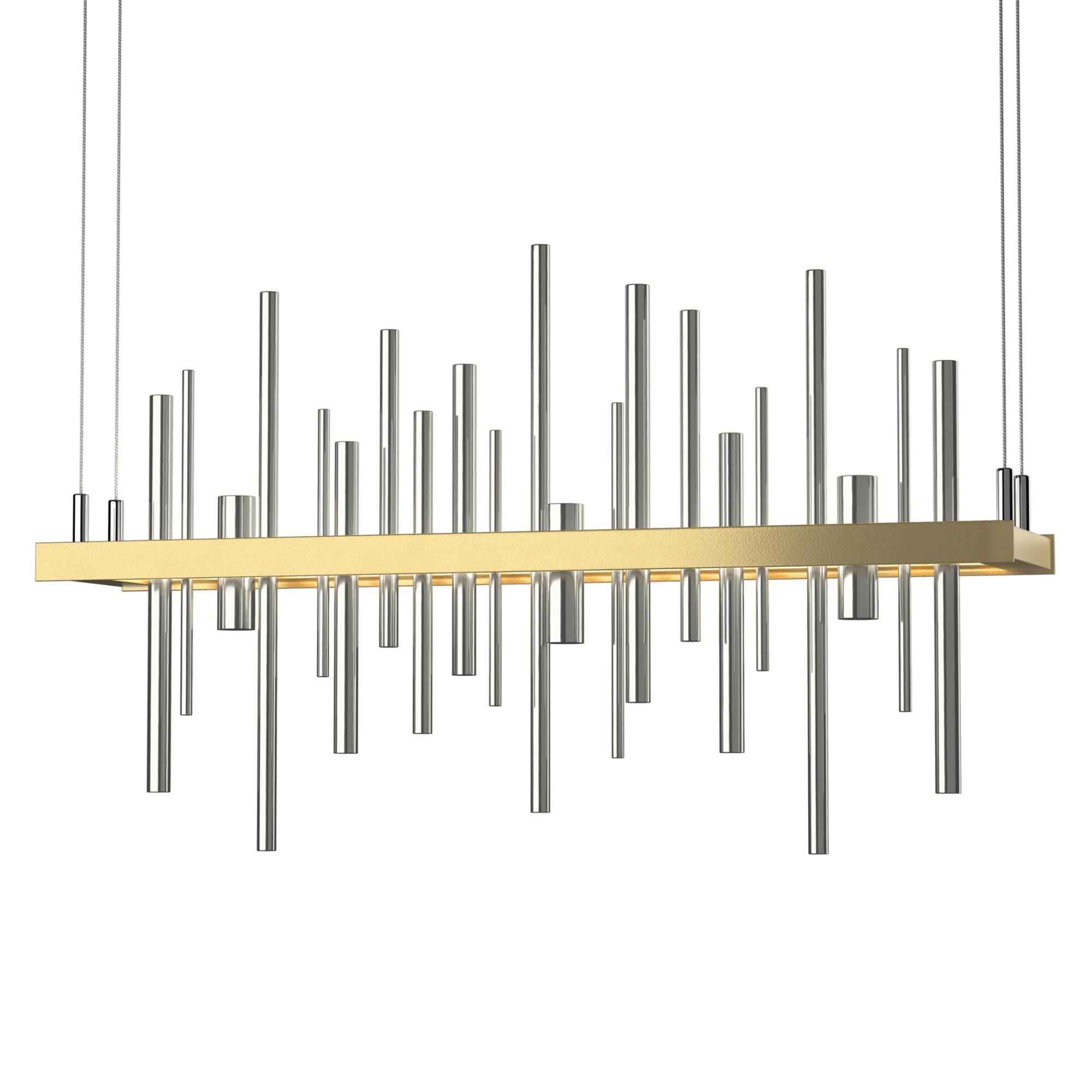 Shown in Modern Brass finish and Sterling accent