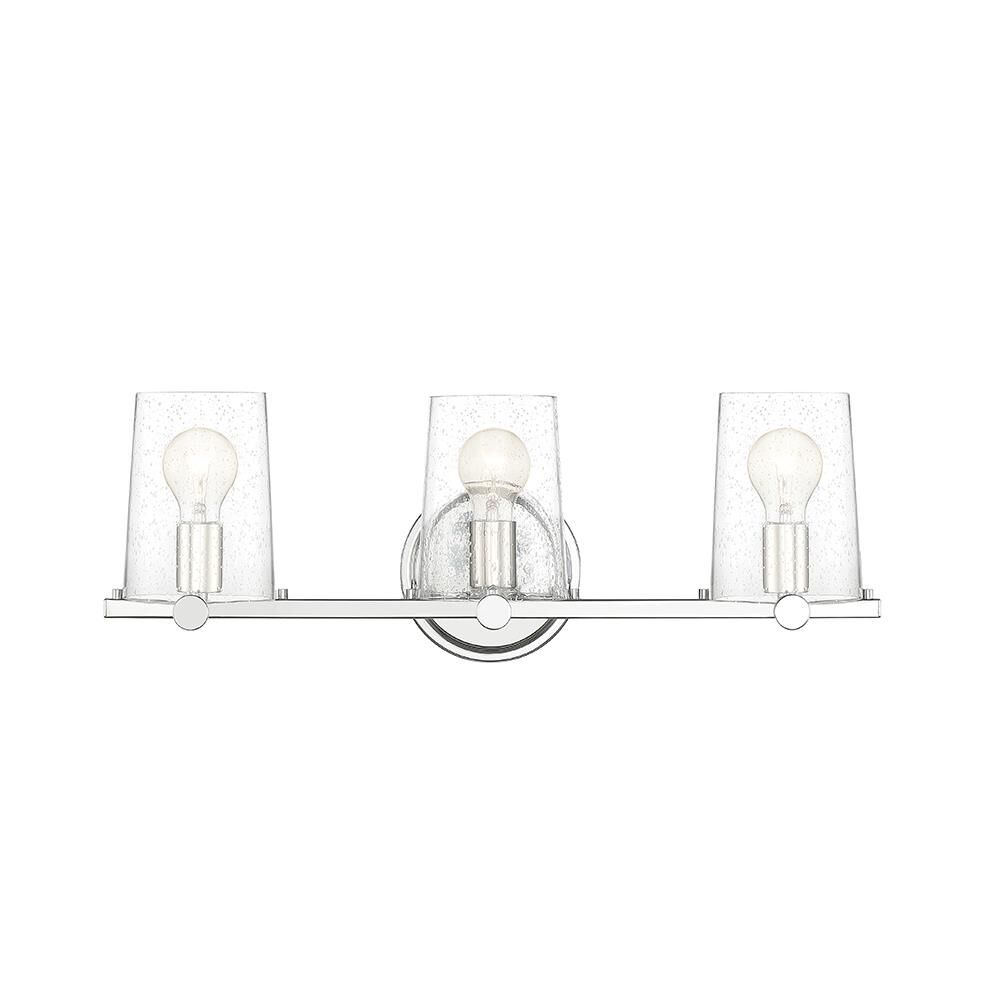 Shown in Chrome finish and Clear Seedy glass and Clear Seedy Glass shade