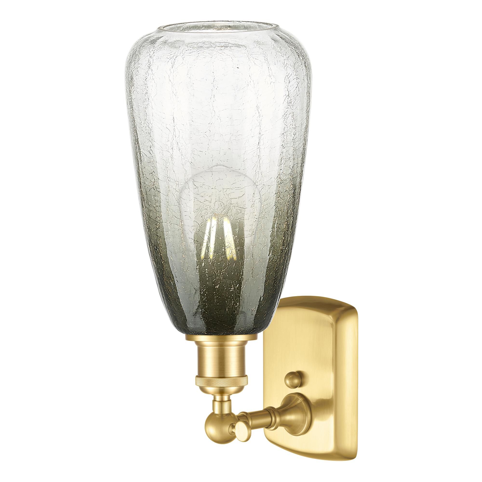 Shown in Satin Gold finish and Slate glass