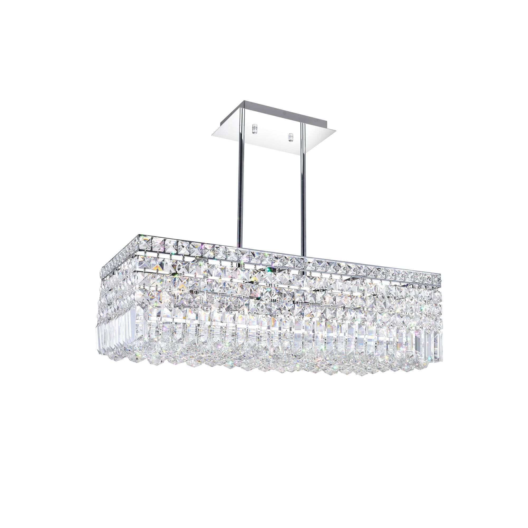 Colosseum 26 Inch 8 Light Linear Suspension Light by CWI Lighting