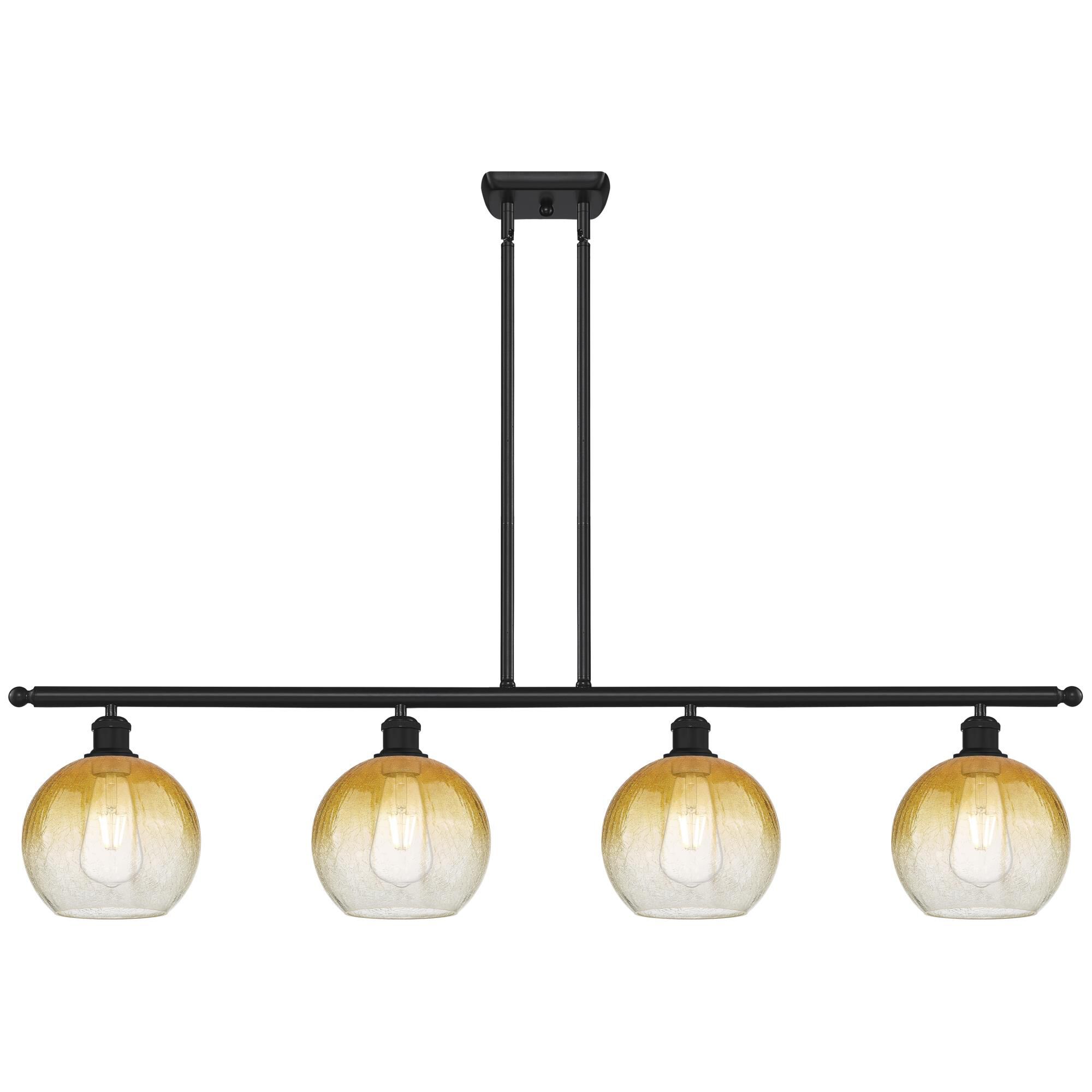 Shown in Matte Black finish and Amber glass