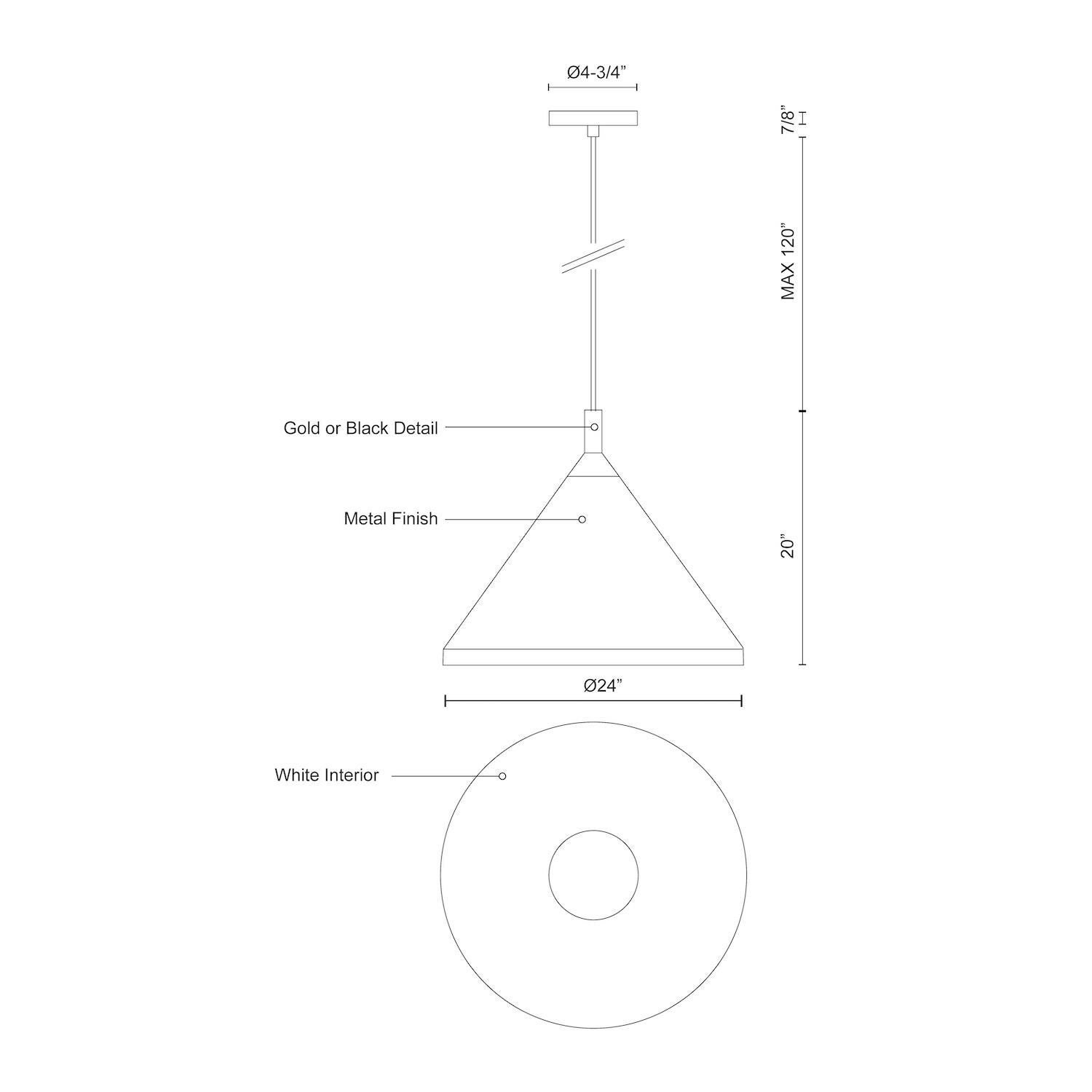 Dorothy Large Pendant by Kuzco Lighting