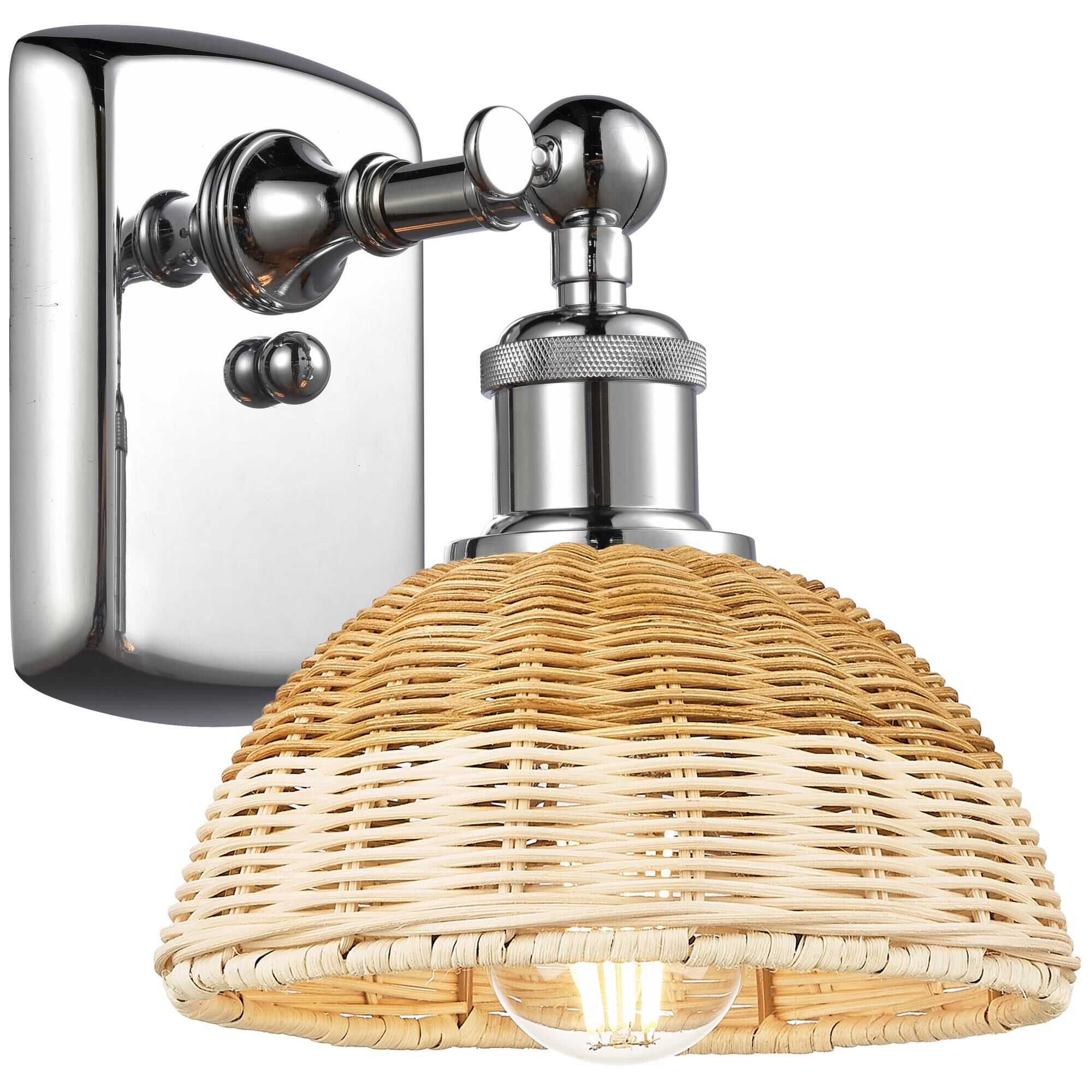 Shown in Polished Chrome finish and Natural shade