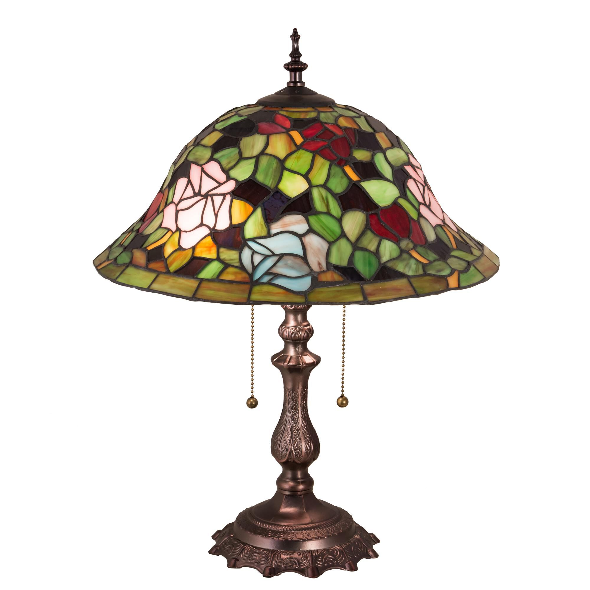 Tiffany Rosebush 19 Inch Table Lamp by Meyda Lighting