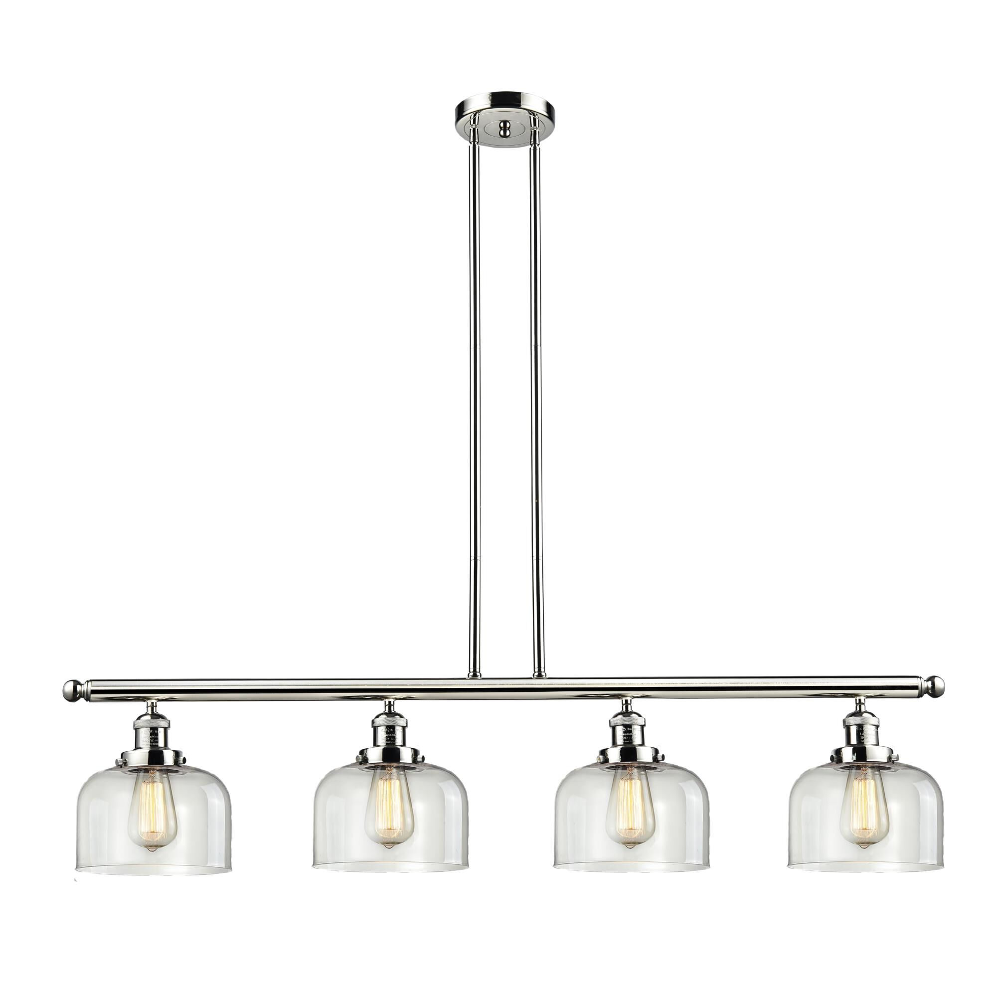 Shown in Polished Nickel finish and Clear glass