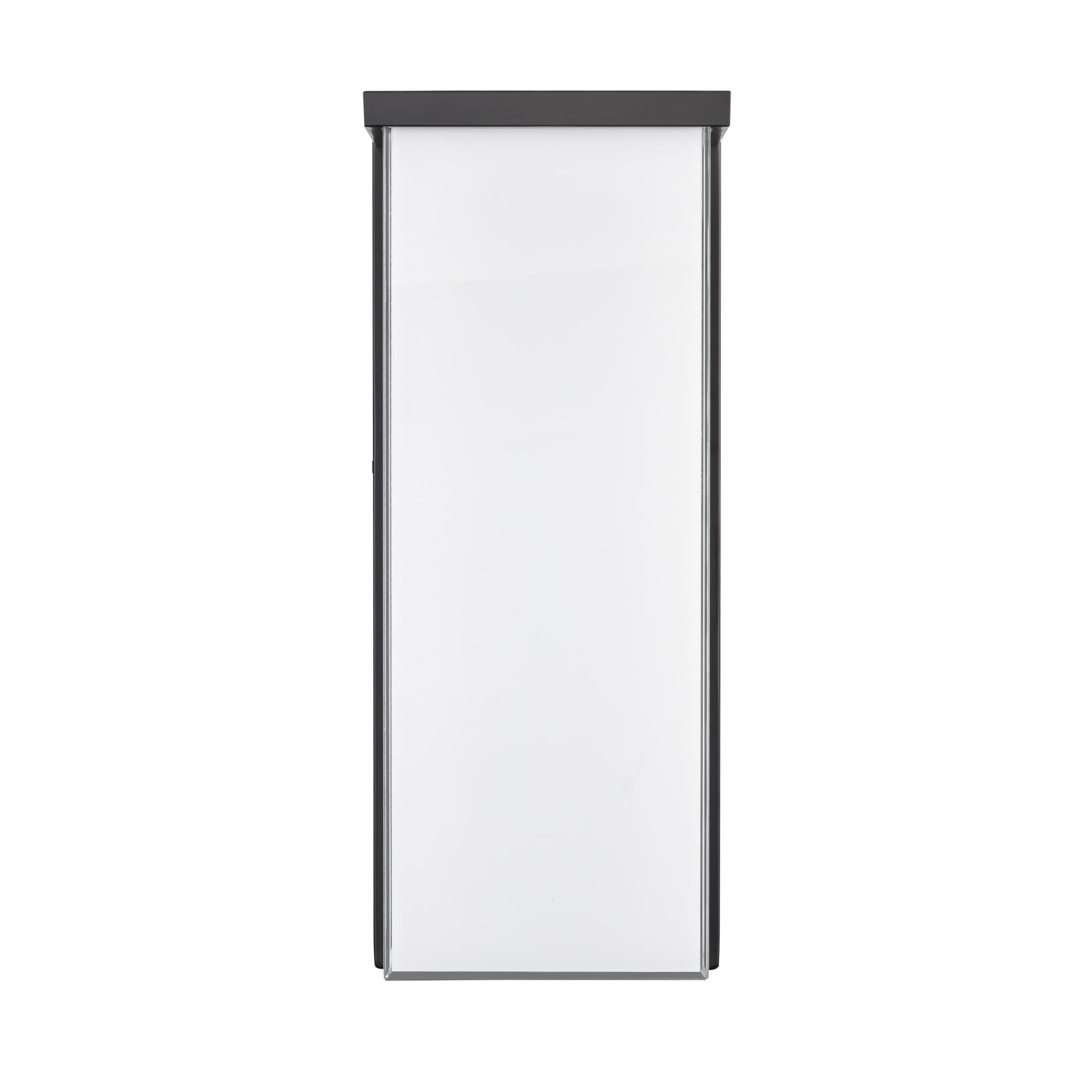 Shown in Powder Coated Black finish and White glass