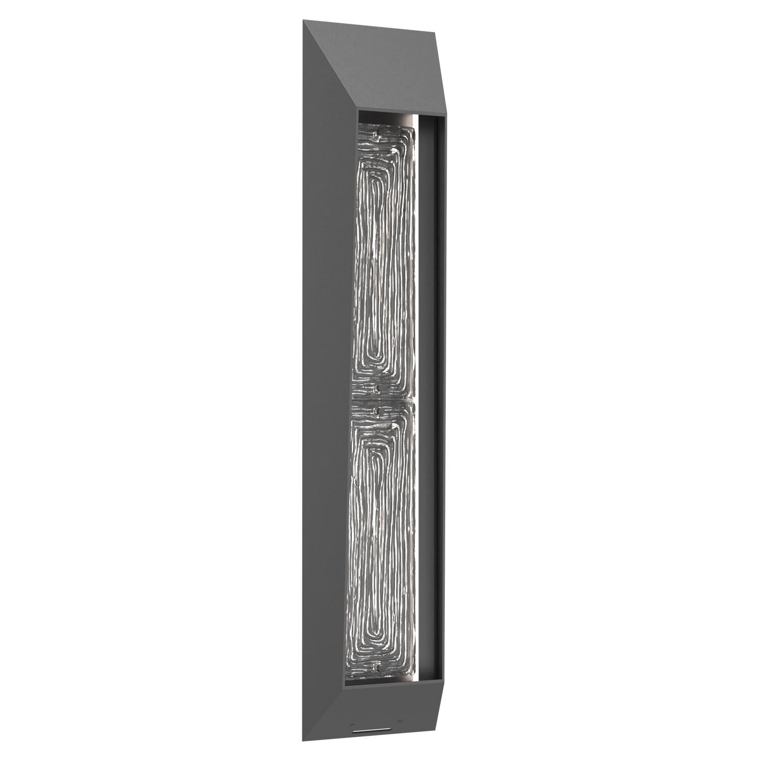 Shown in Argento Grey finish and Linea Cast Glass Motif accent