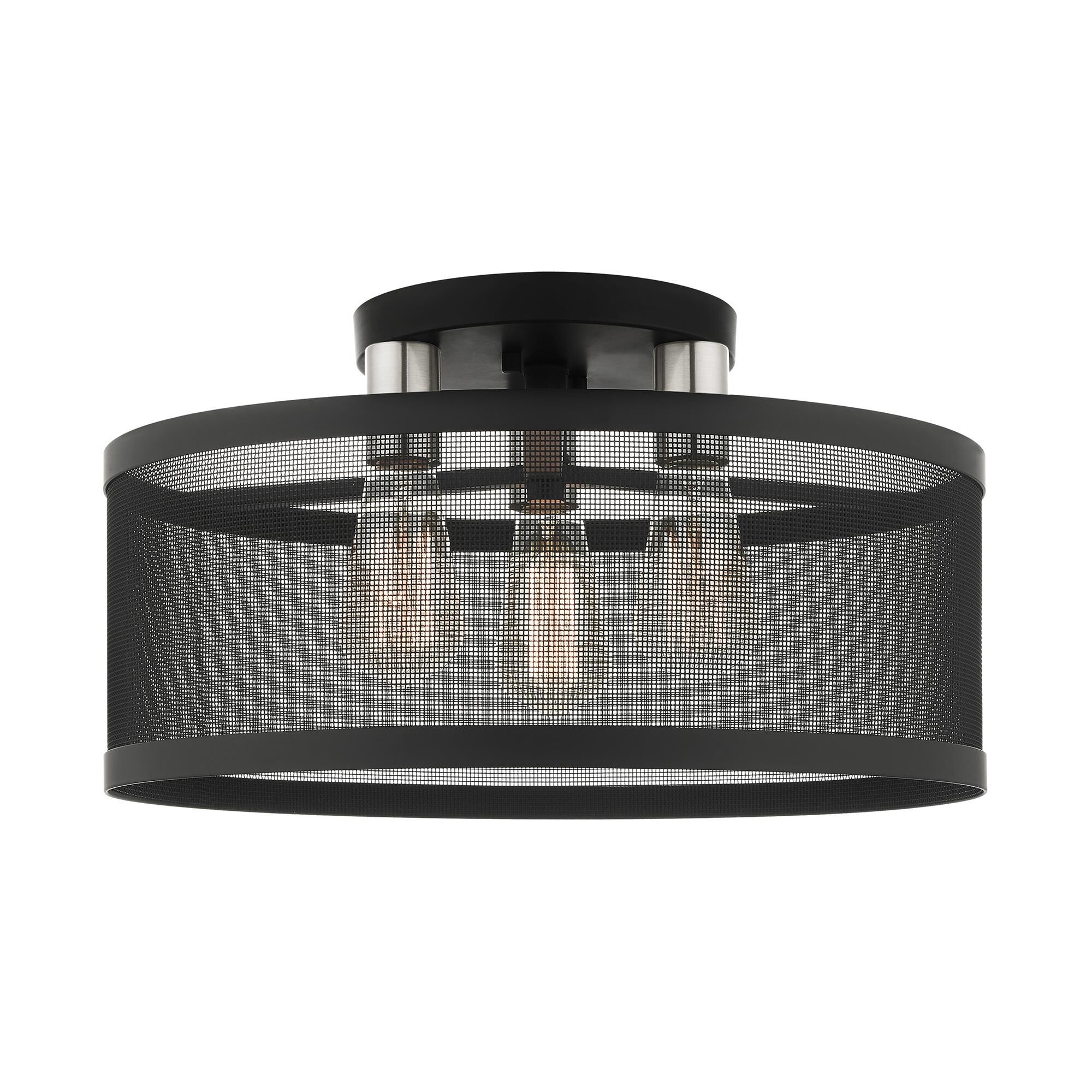 Industro 3 Light Semi Flush Mount by Livex Lighting