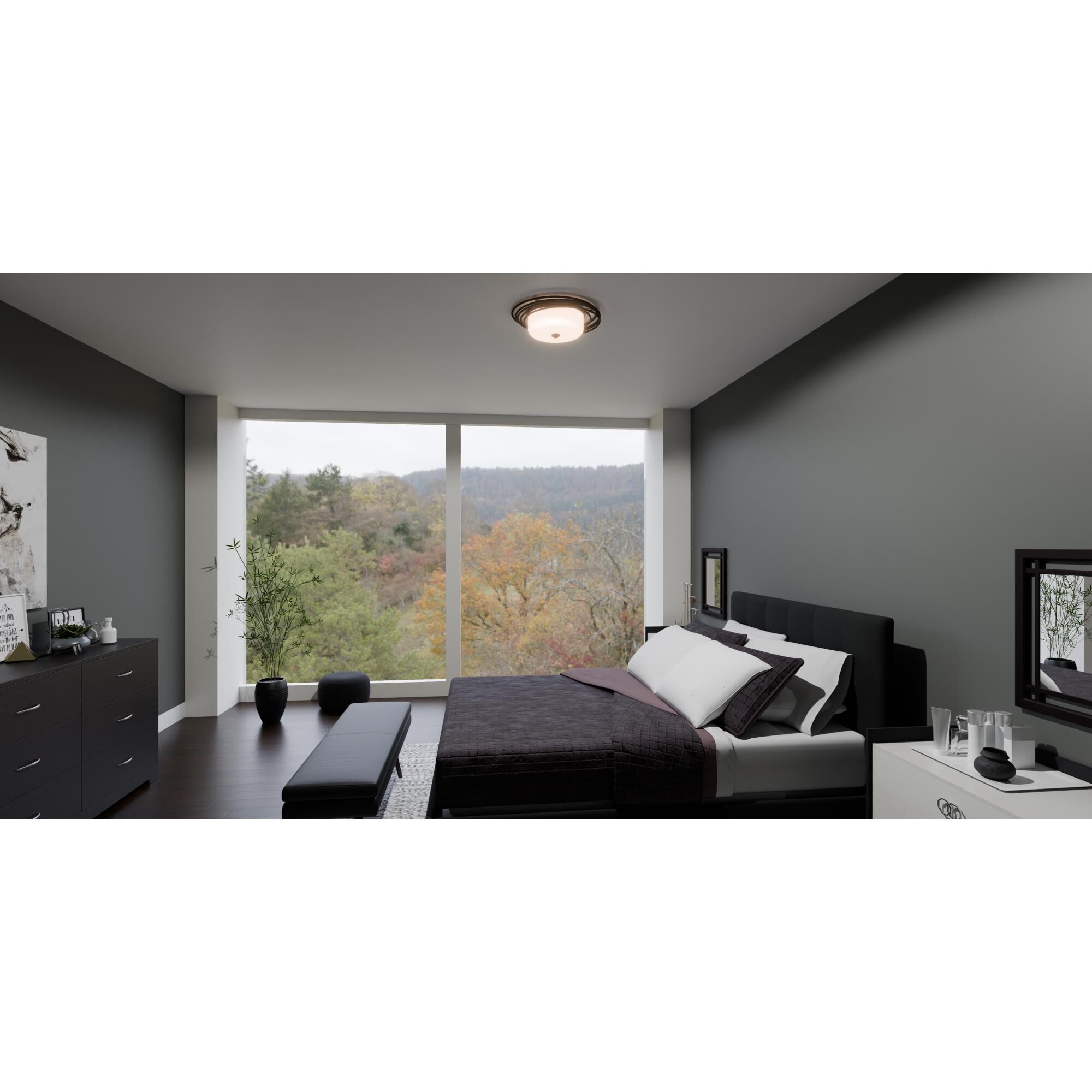 Calliope 20 Inch 2 Light Flush Mount by Quoizel