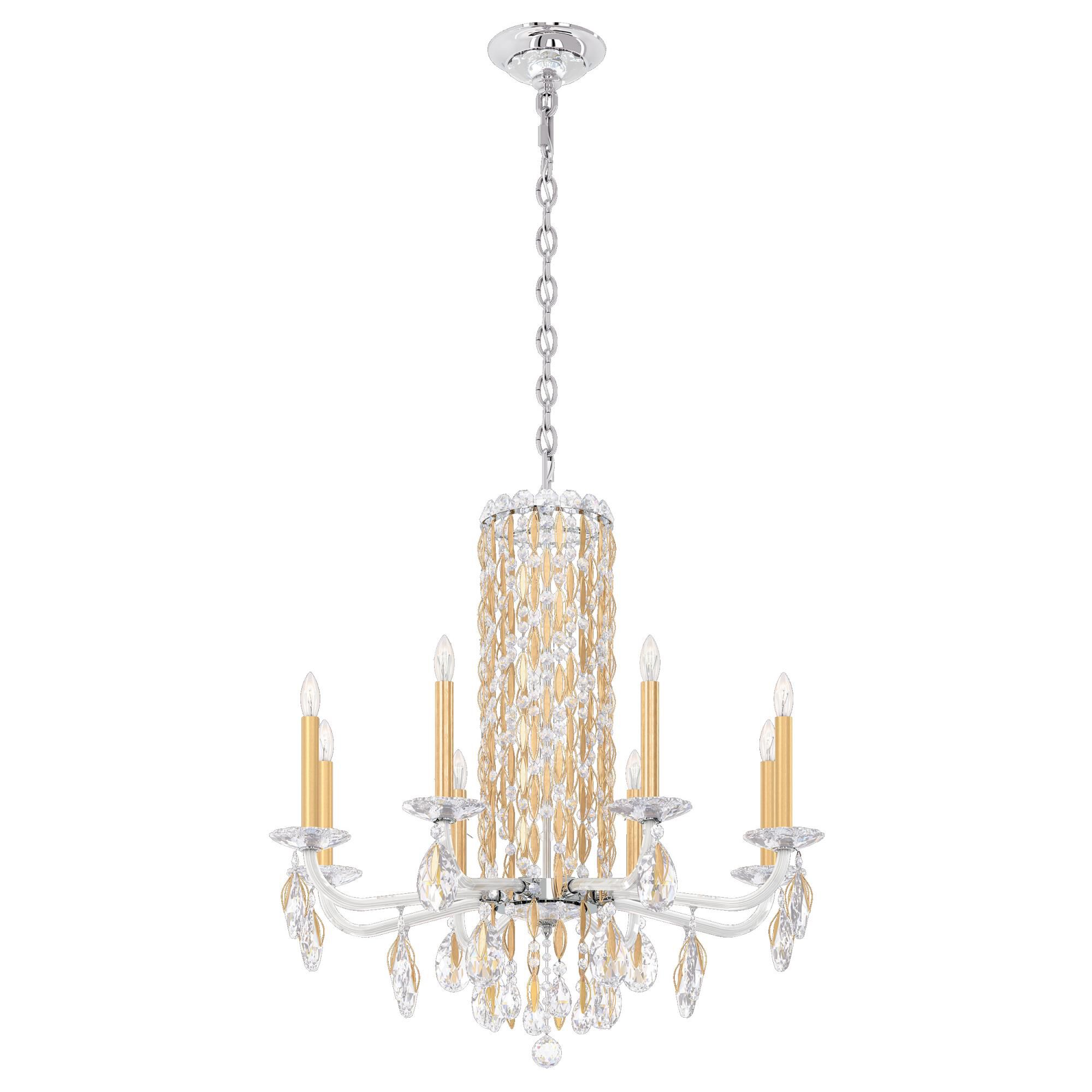 Shown in Heirloom Gold finish and Clear Heritage crystal