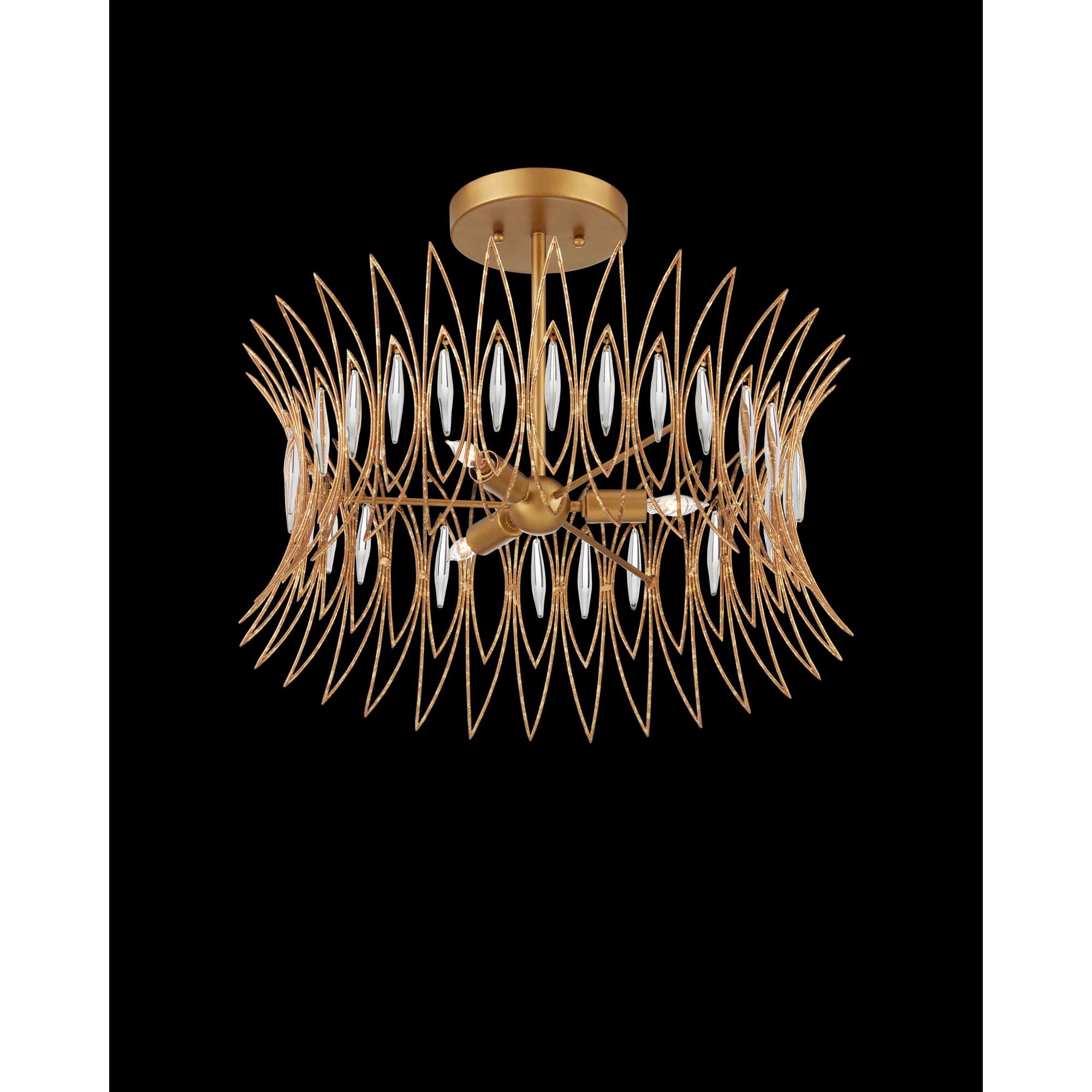 Marquise 20 Inch Semi Flush Mount by Currey and Company