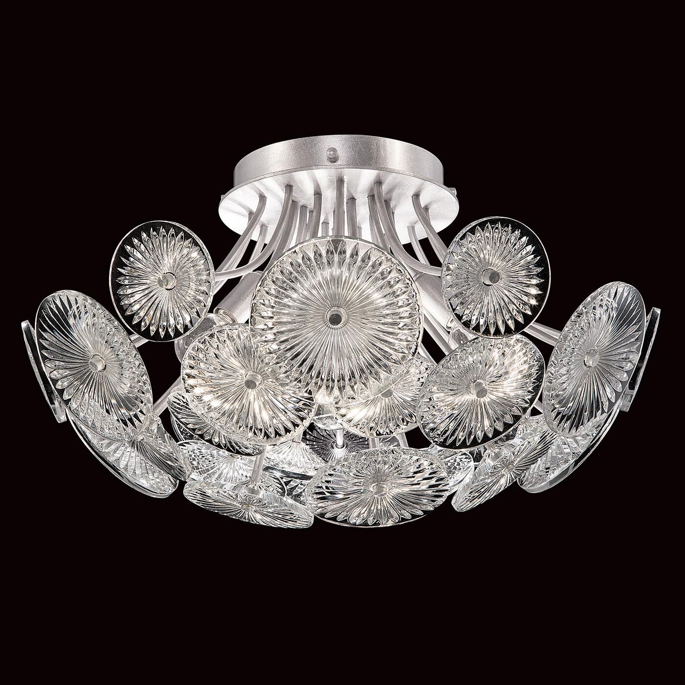 Shown in Silver finish and True crystal and False glass