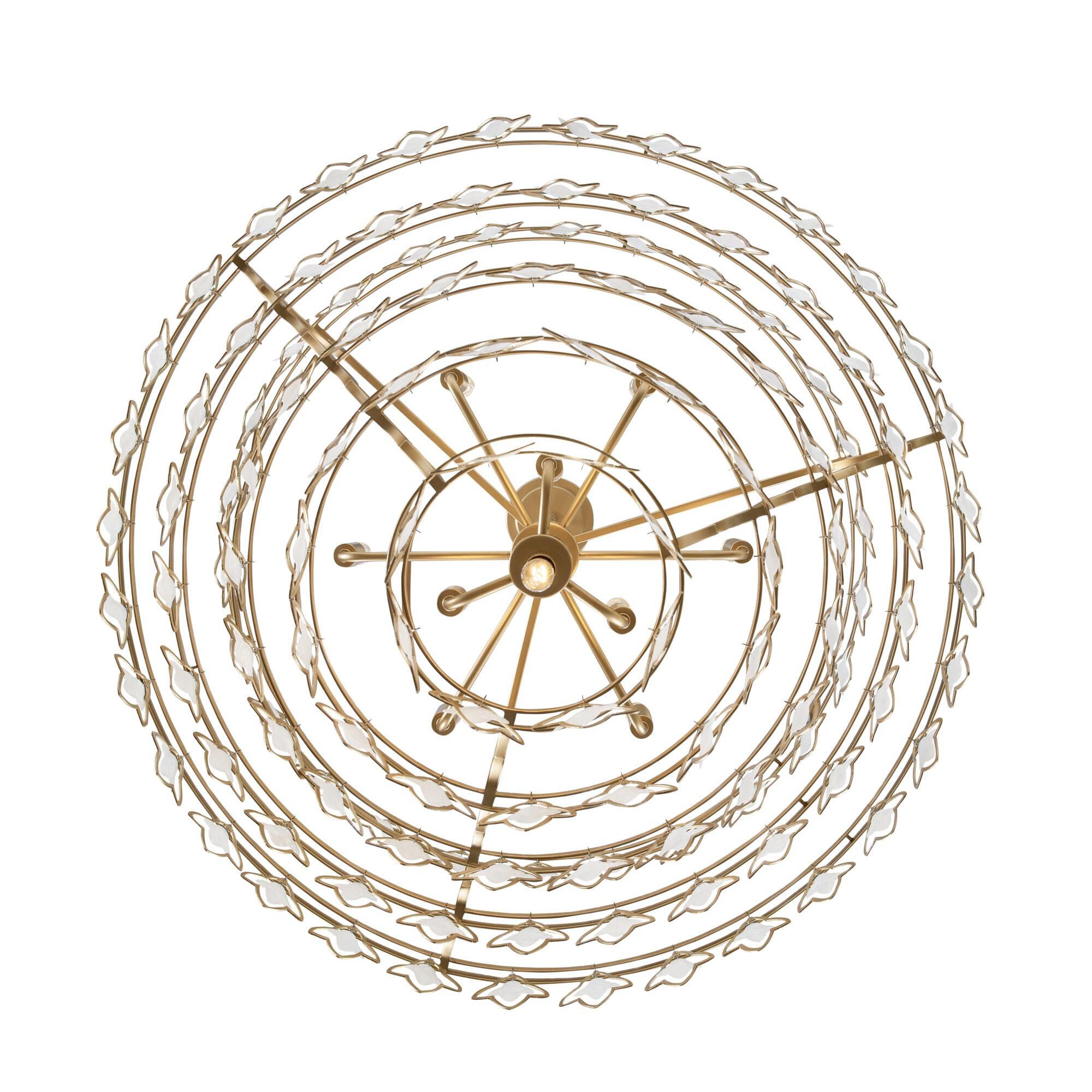 Shown in French Gold finish and White Capiz shade
