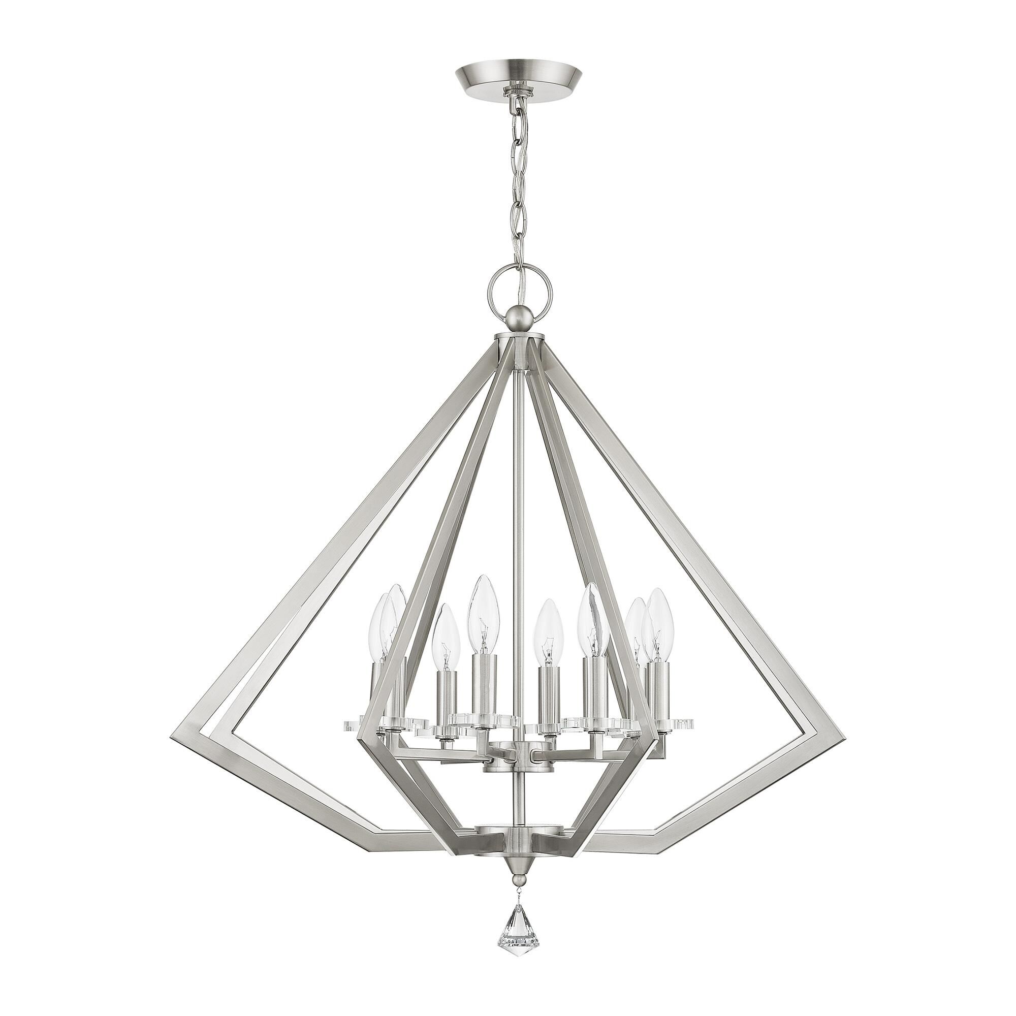 Diamond 28 Inch 8 Light Chandelier by Livex Lighting