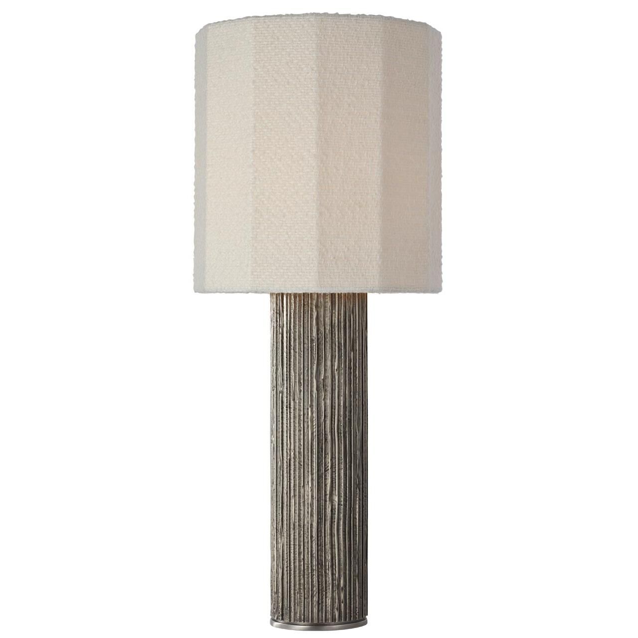 Shown in Ridged Graphite finish and Decorative Boucle shade