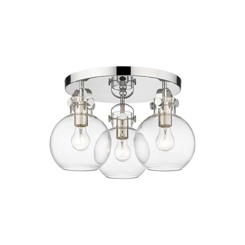 Bruno Marashlian Newton Sphere 19 Inch 3 Light Flush Mount by Innovations Lighting