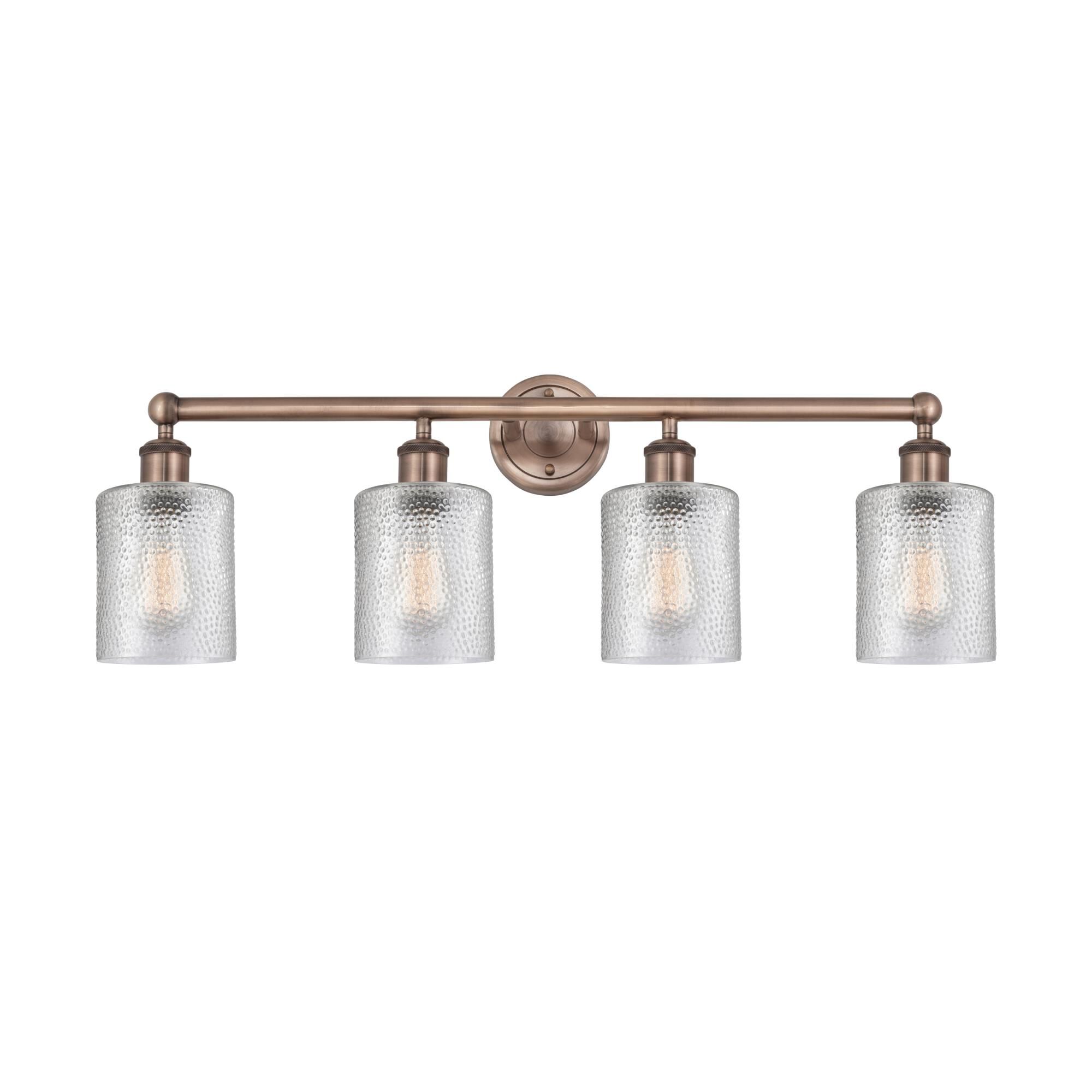Shown in Antique Copper finish and Clear glass