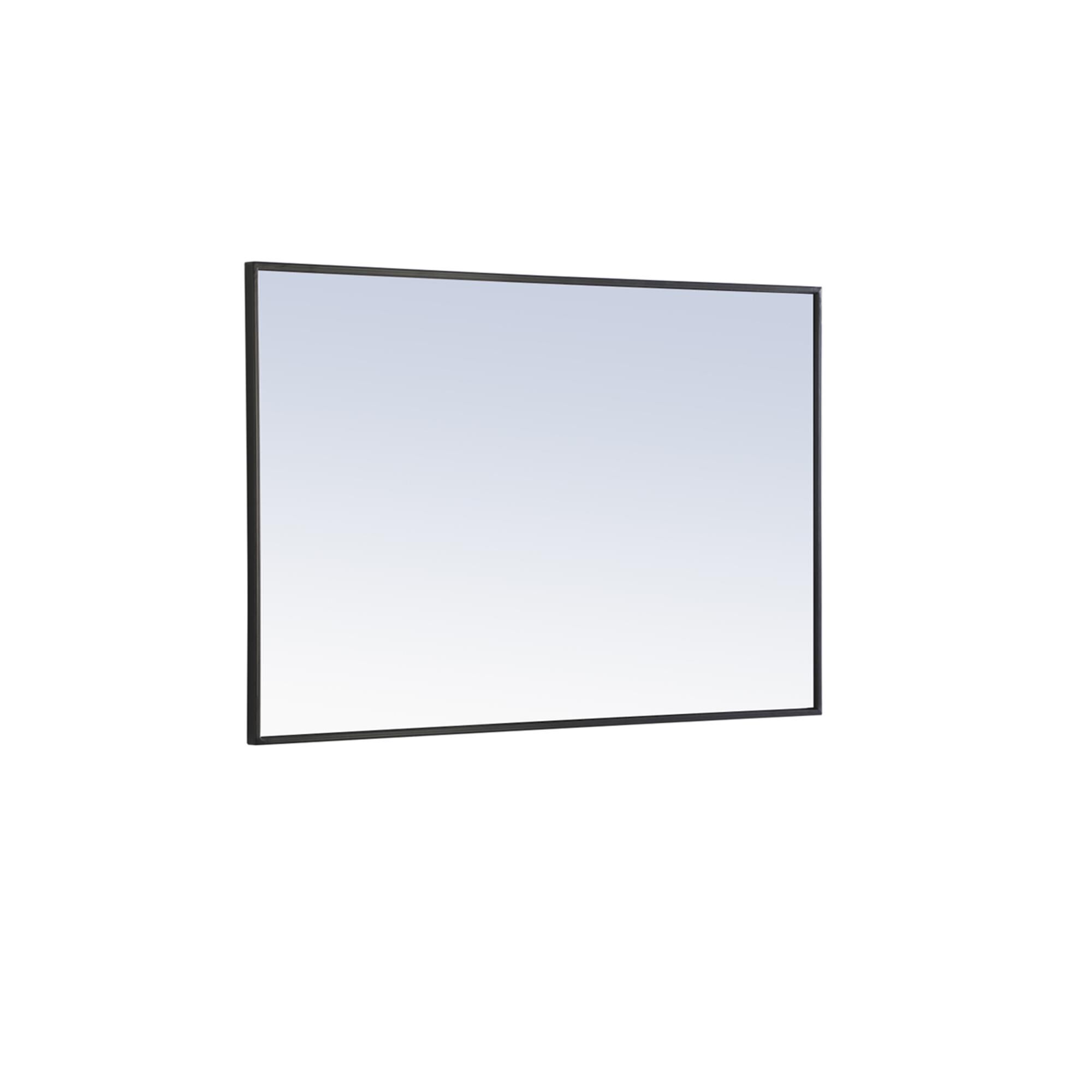 Shown in Black finish and Clear Mirror Beveled glass