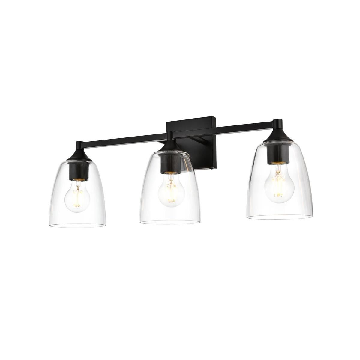 Shown in Black  finish and Clear glass