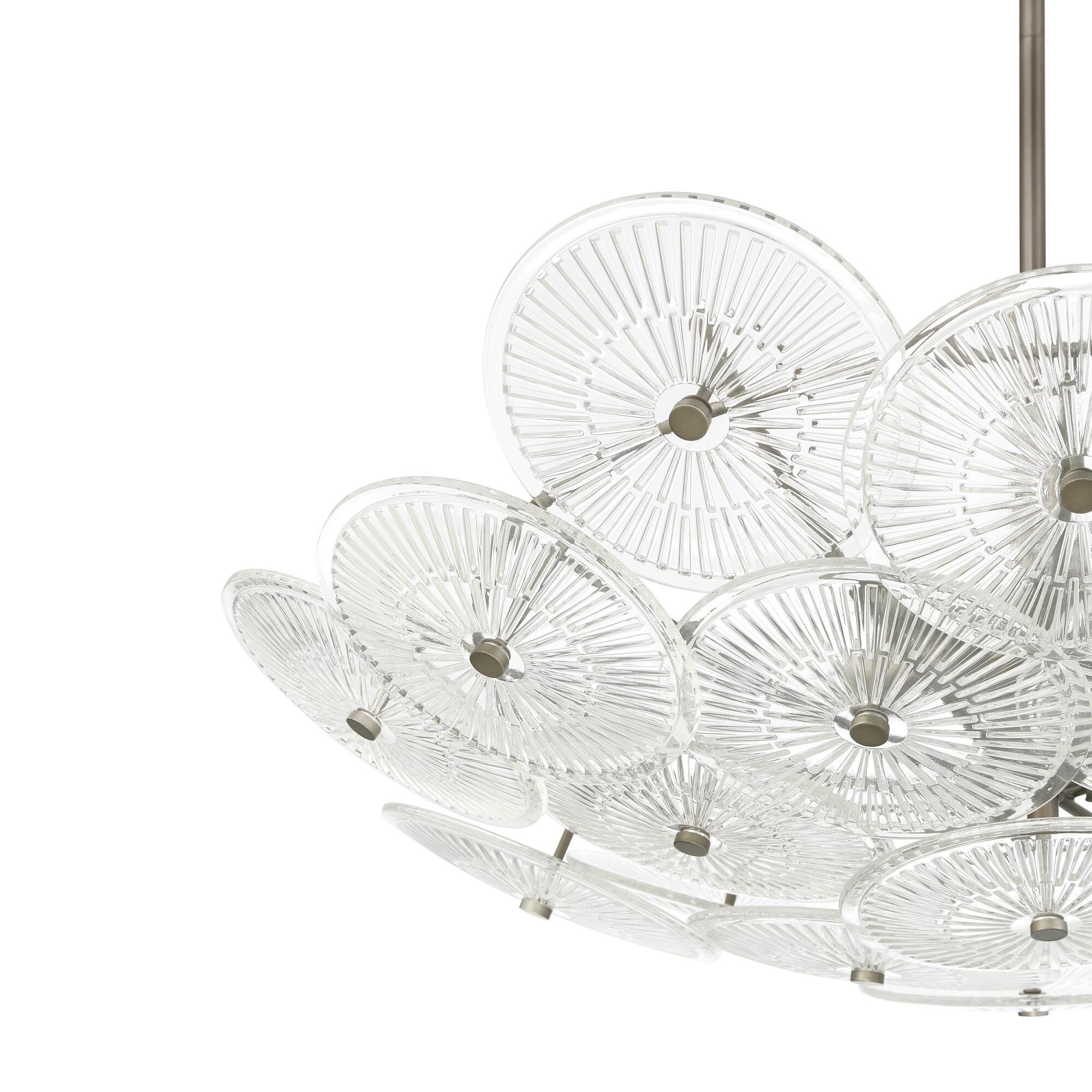 Shown in Forged Bronze finish and Clear Starburst glass