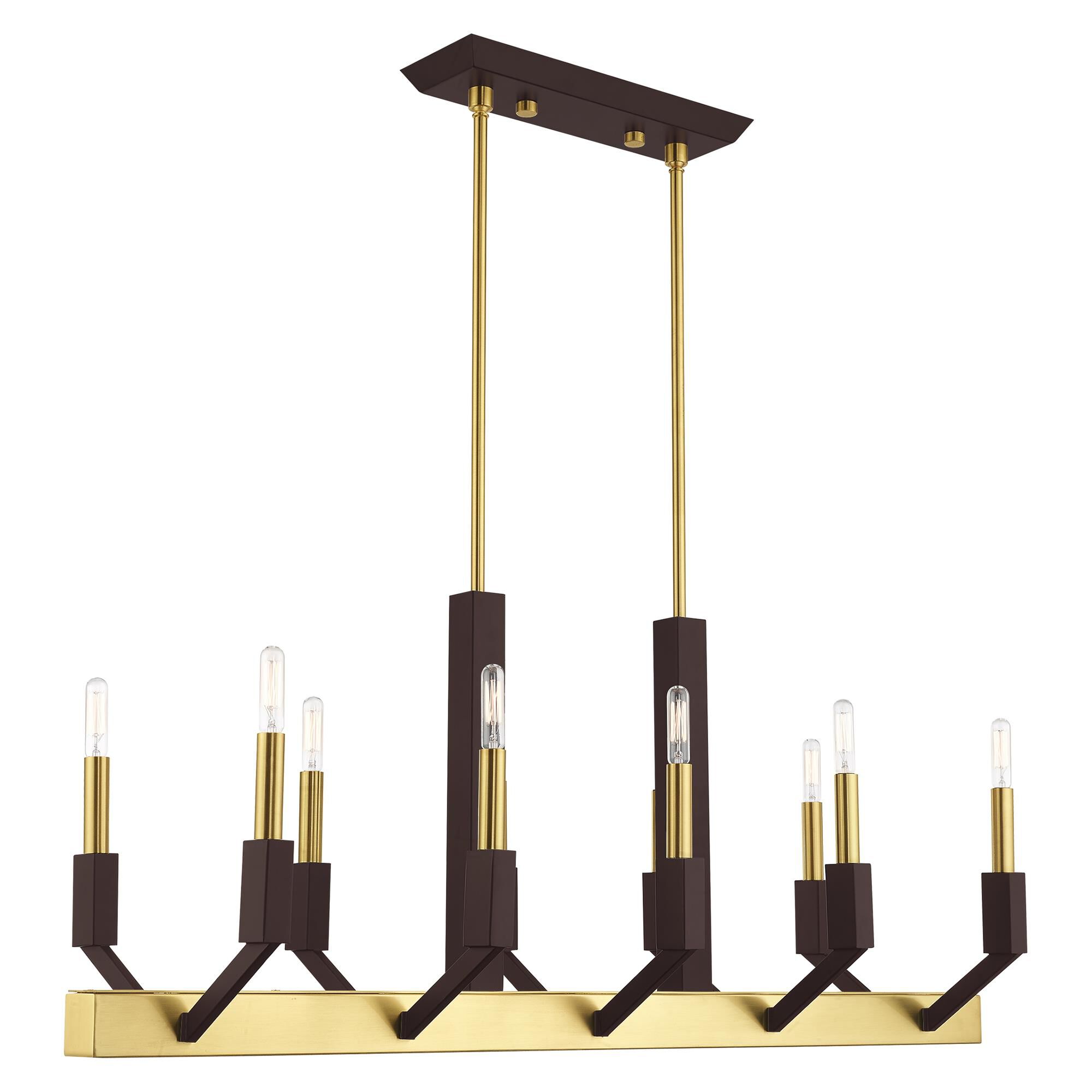 Shown in Satin Brass and Bronze finish