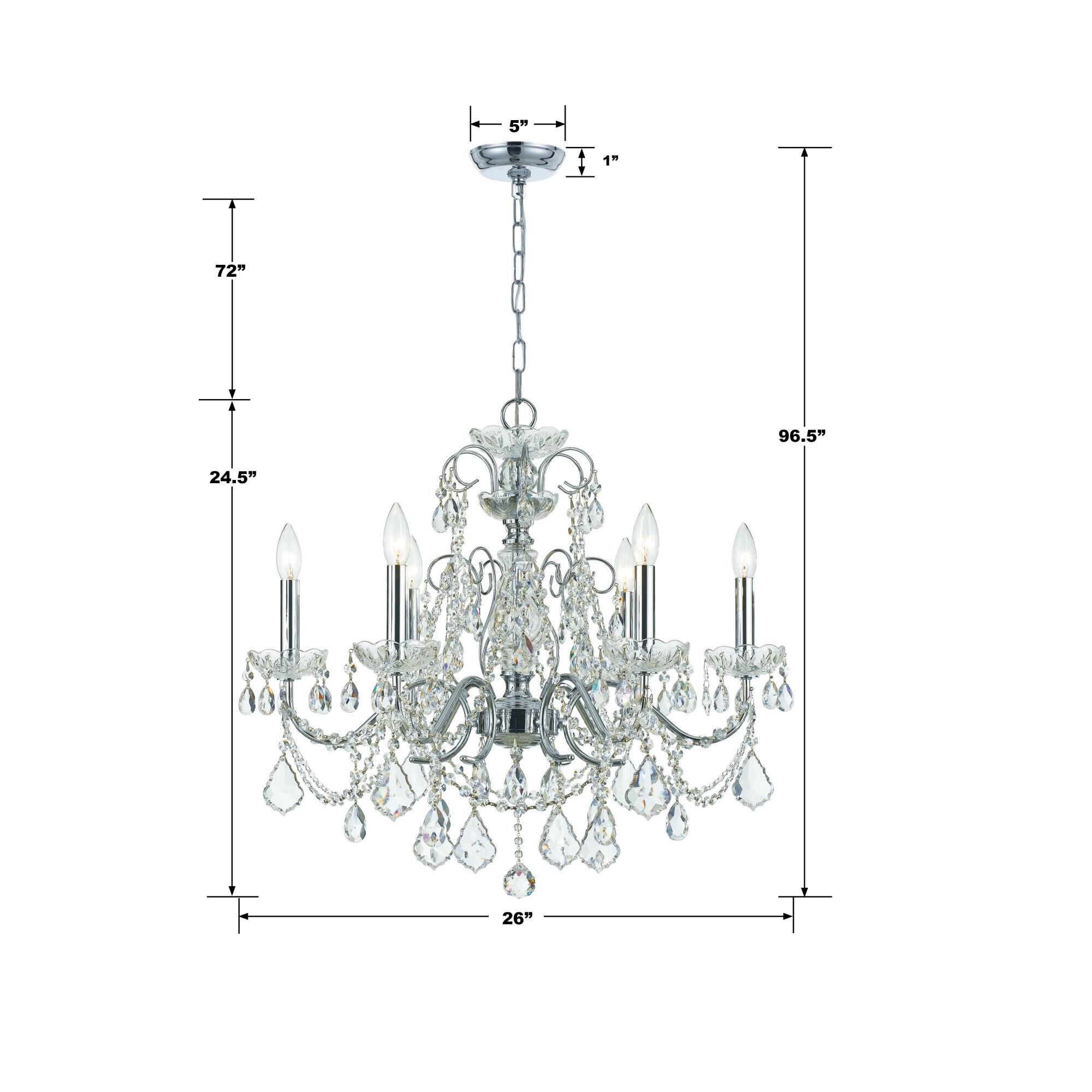 Imperial 26 Inch 6 Light Chandelier by Crystorama