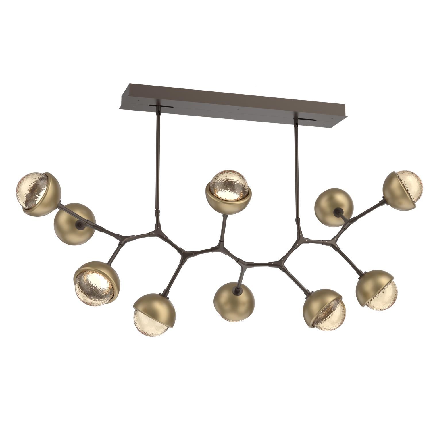 Levi Wilson Cabochon 56 Inch Linear Suspension Light by Hammerton Studio