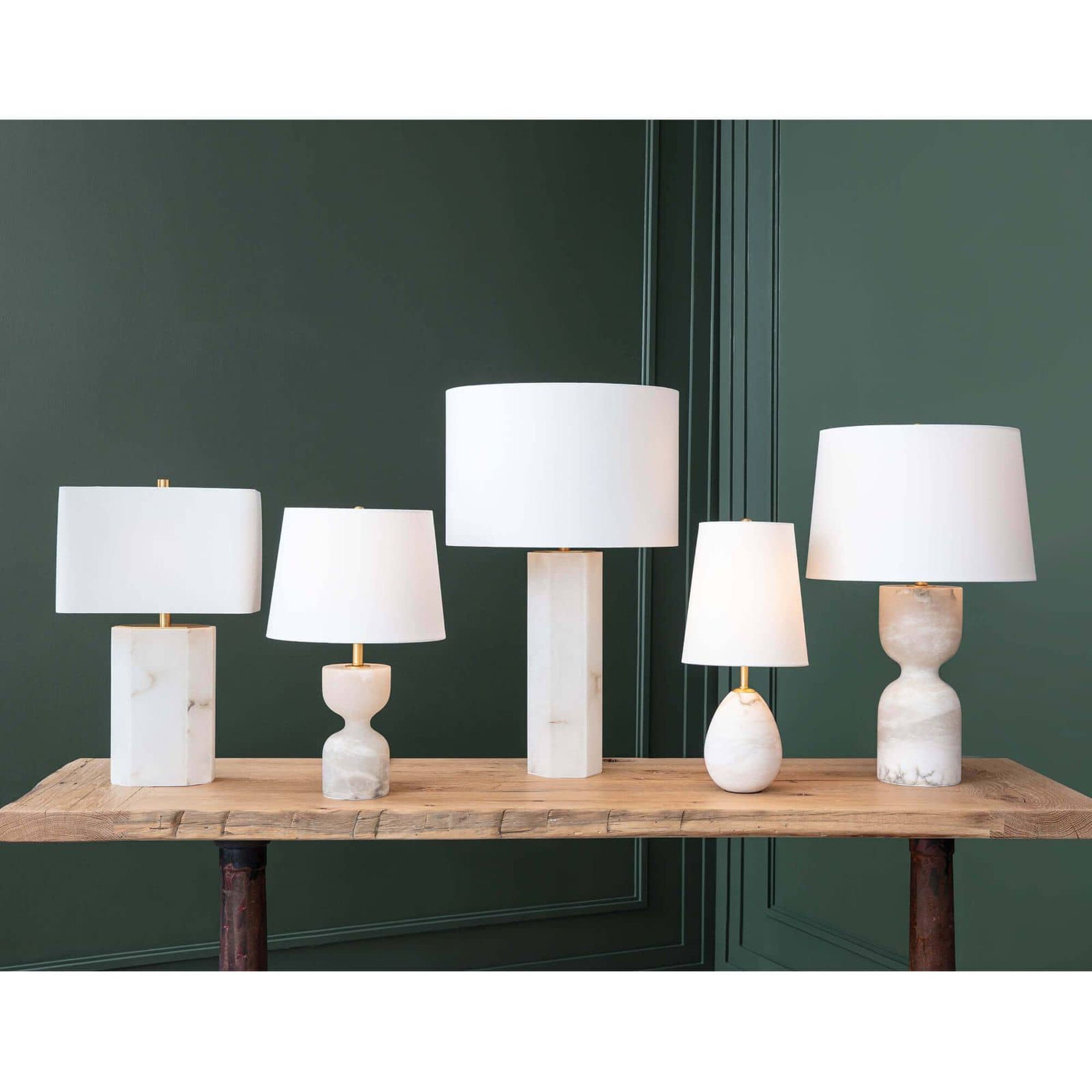 Shown in Natural Stone finish and Linen shade