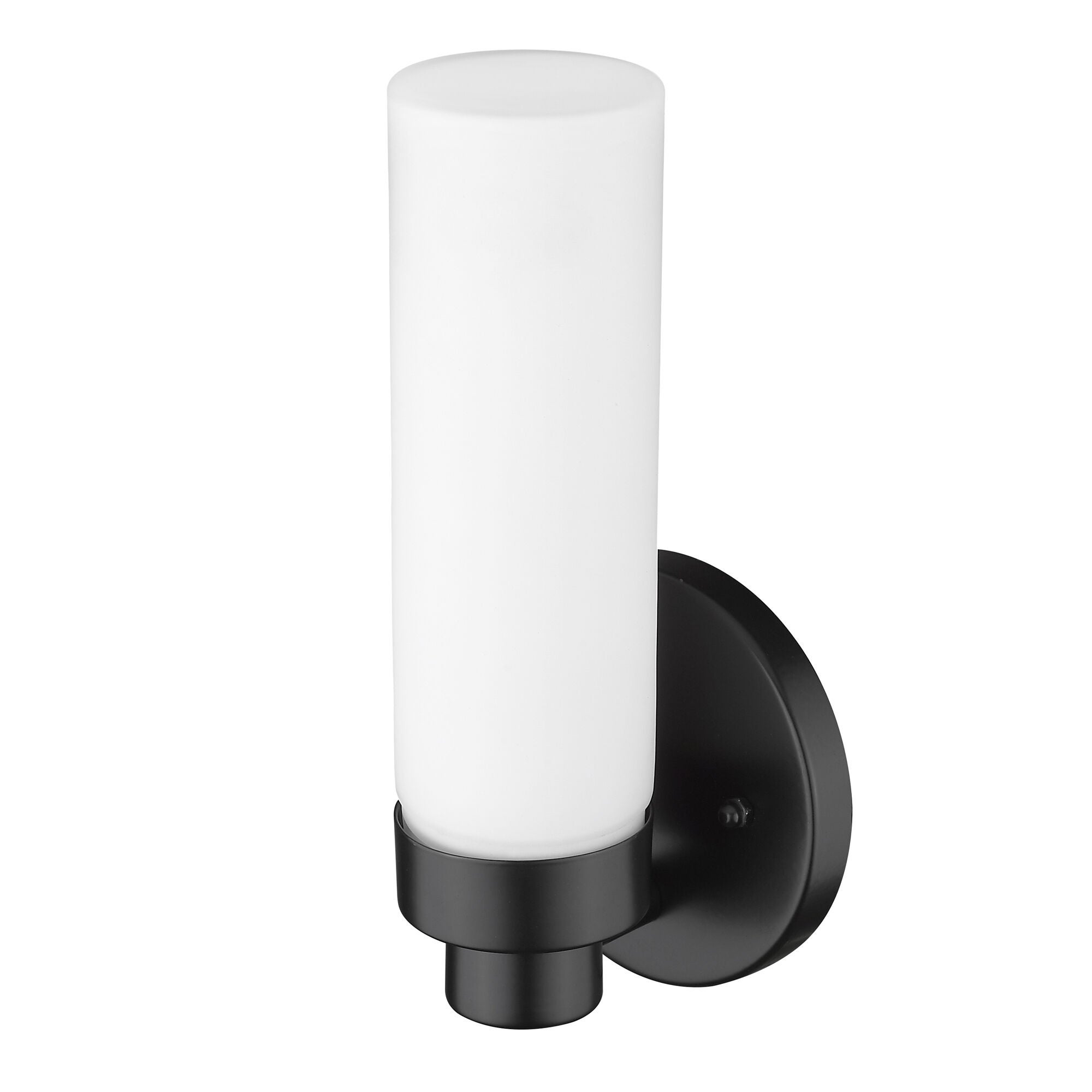 Shown in Matte Black finish and Frosted glass and Frosted Glass shade