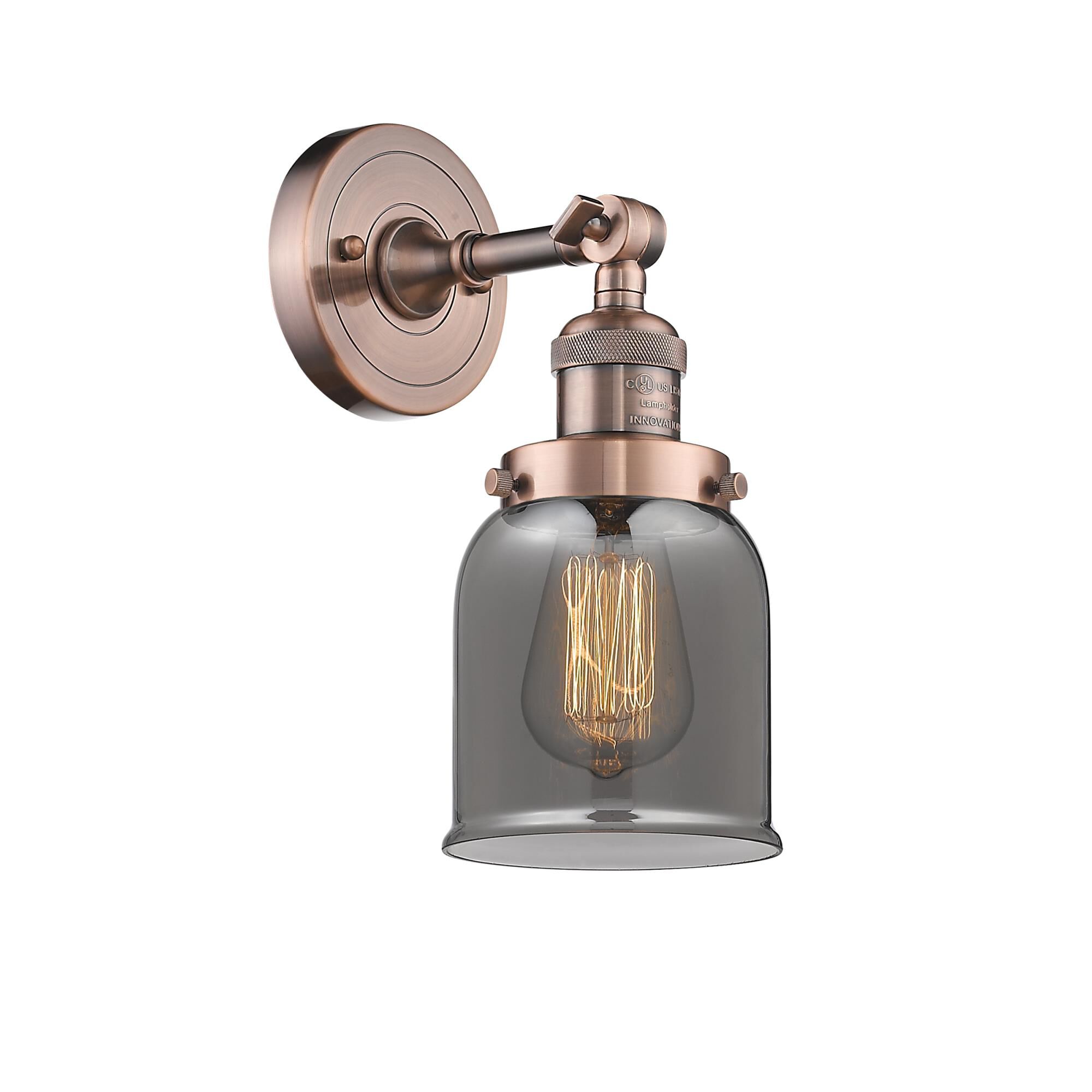 Shown in Antique Copper finish and Plated Smoked glass