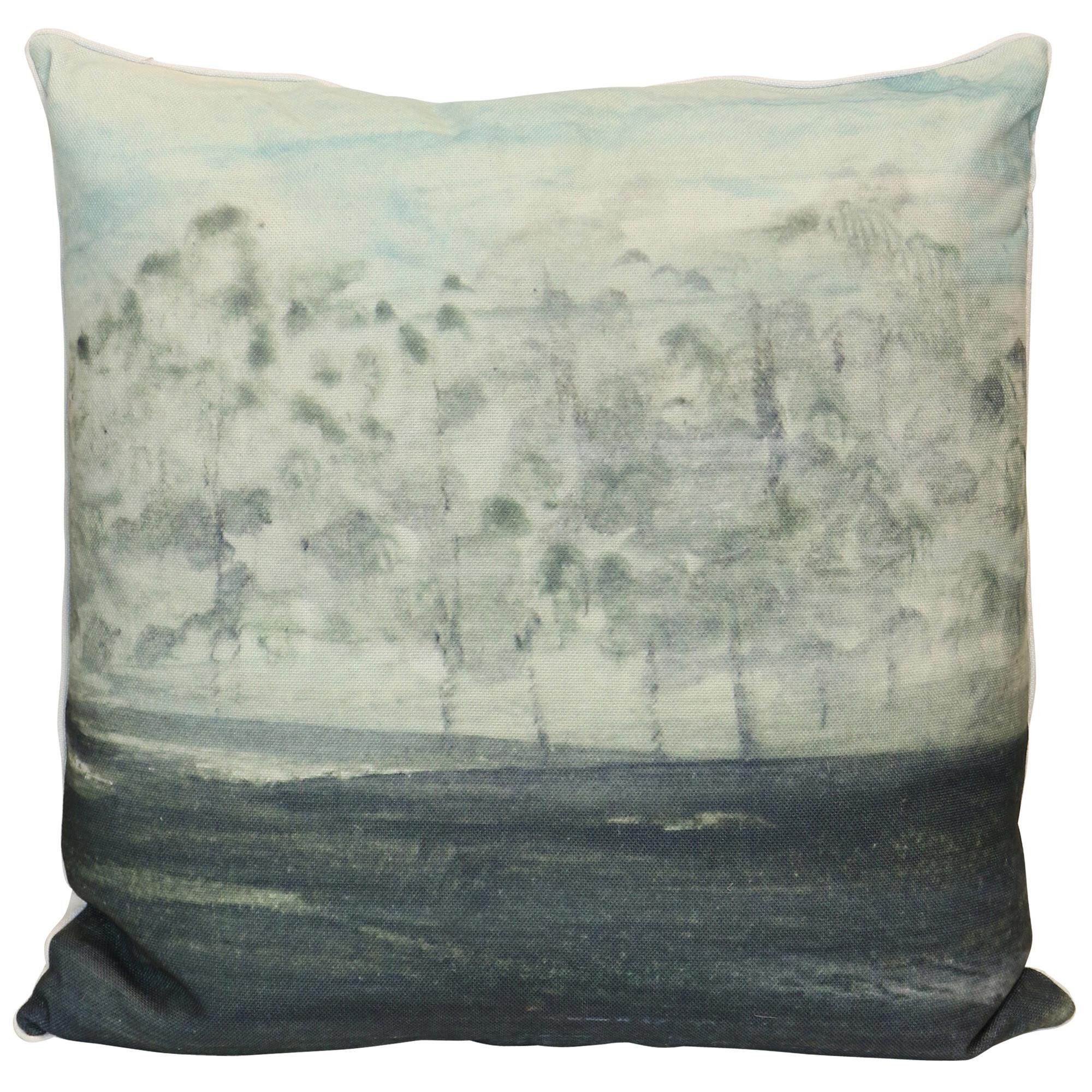 Tamara Day Mist Horizon Landscape 24 Inch Decorative Pillow by Stylecraft