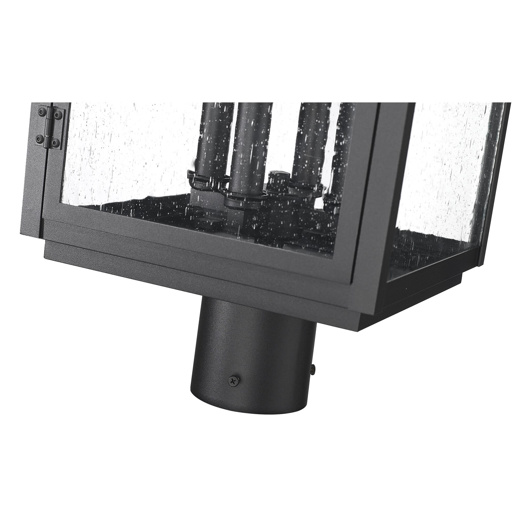 Shown in Sand Black finish and Clear Seedy glass and Clear Seedy shade