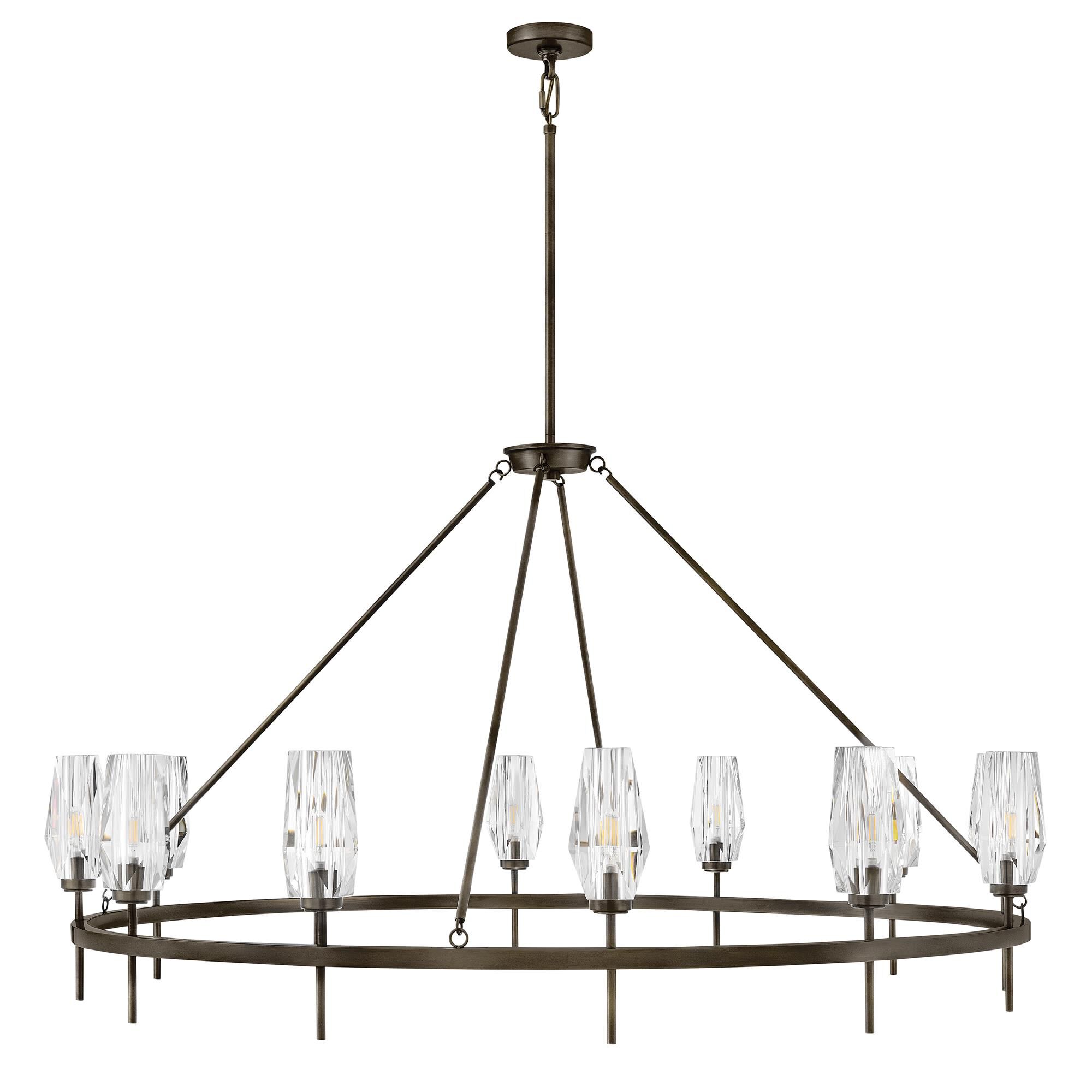 Shown in Black Oxide finish and Faceted Clear Crystal glass