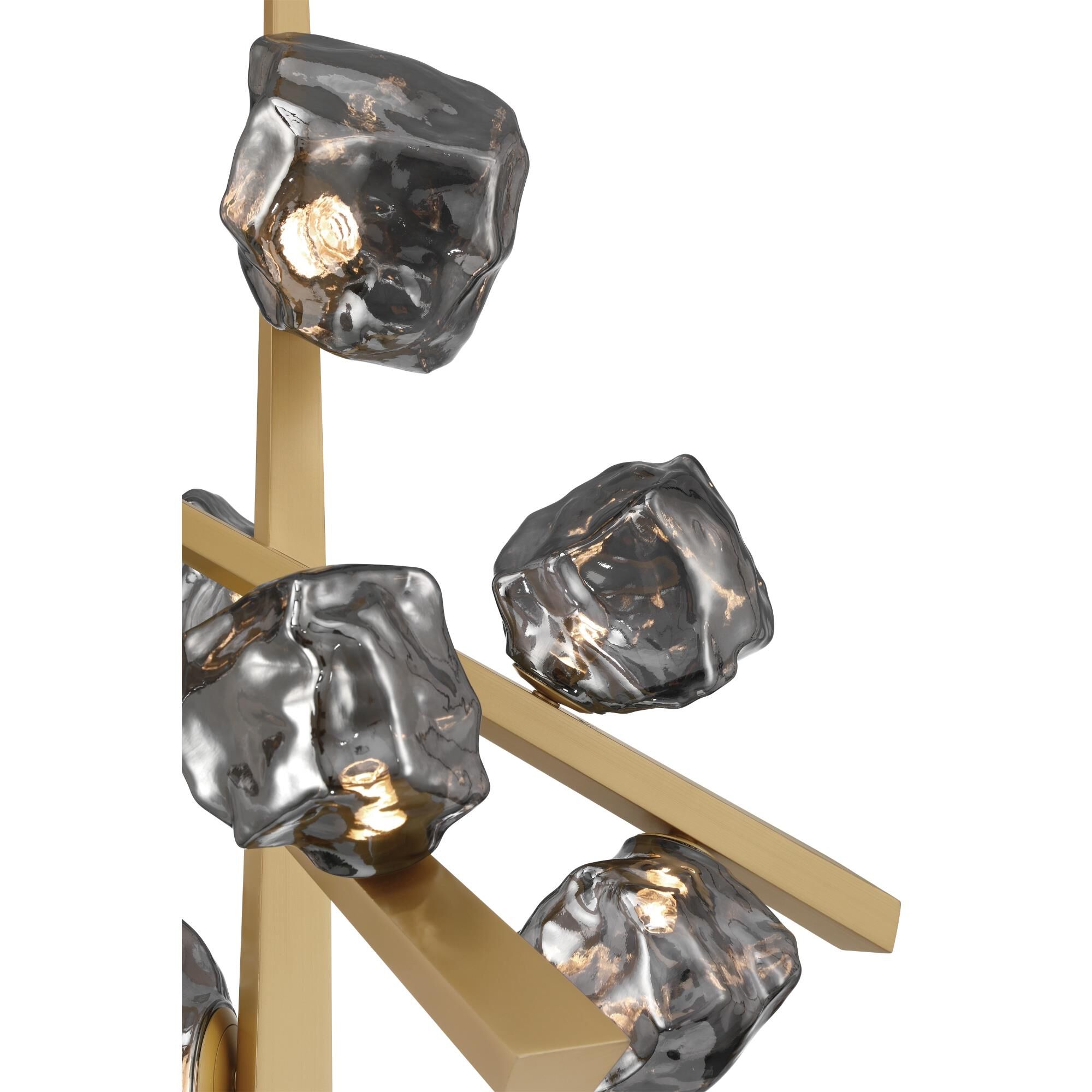 Shown in Gold finish and Charcoal  glass