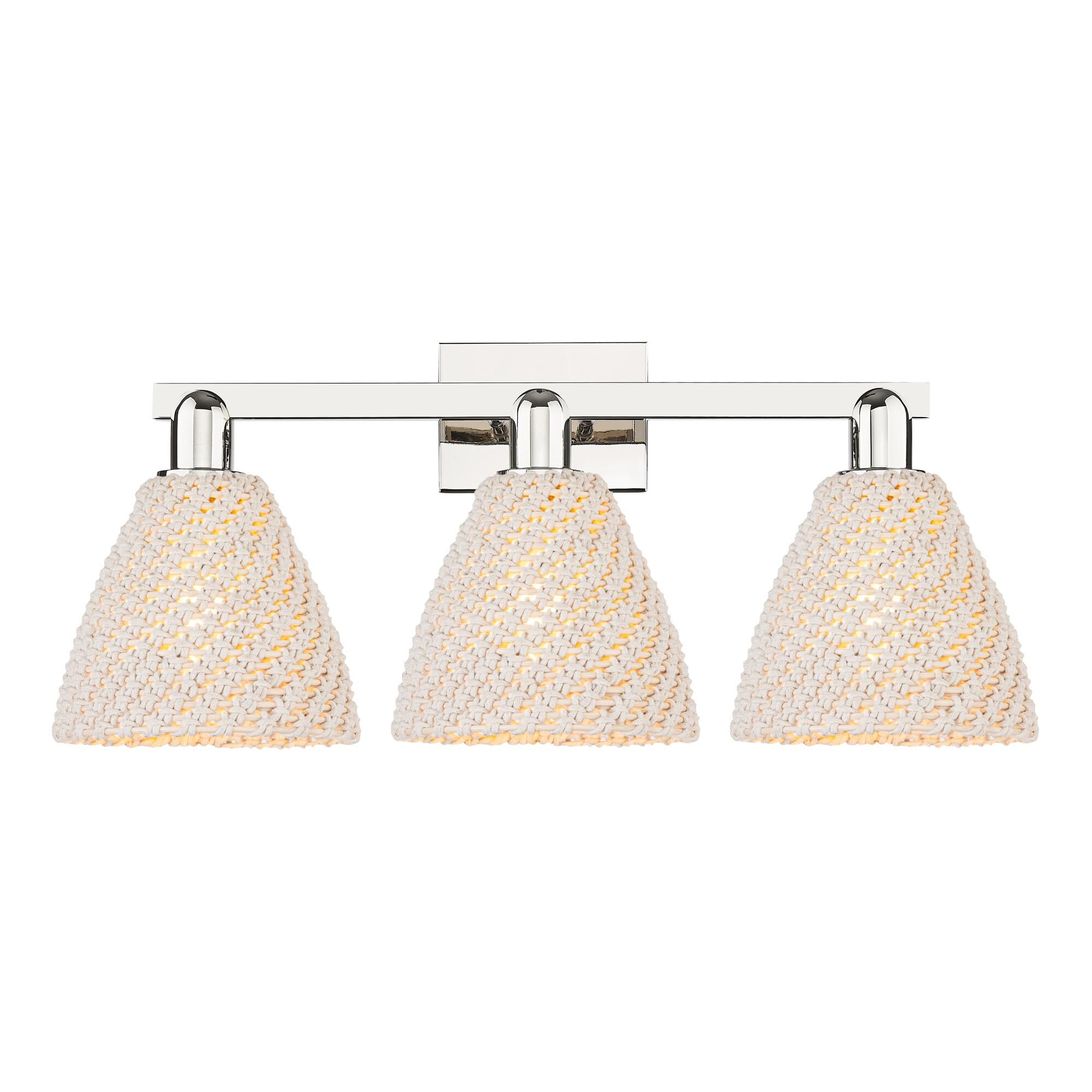 Shown in Polished Nickel finish and Natural shade