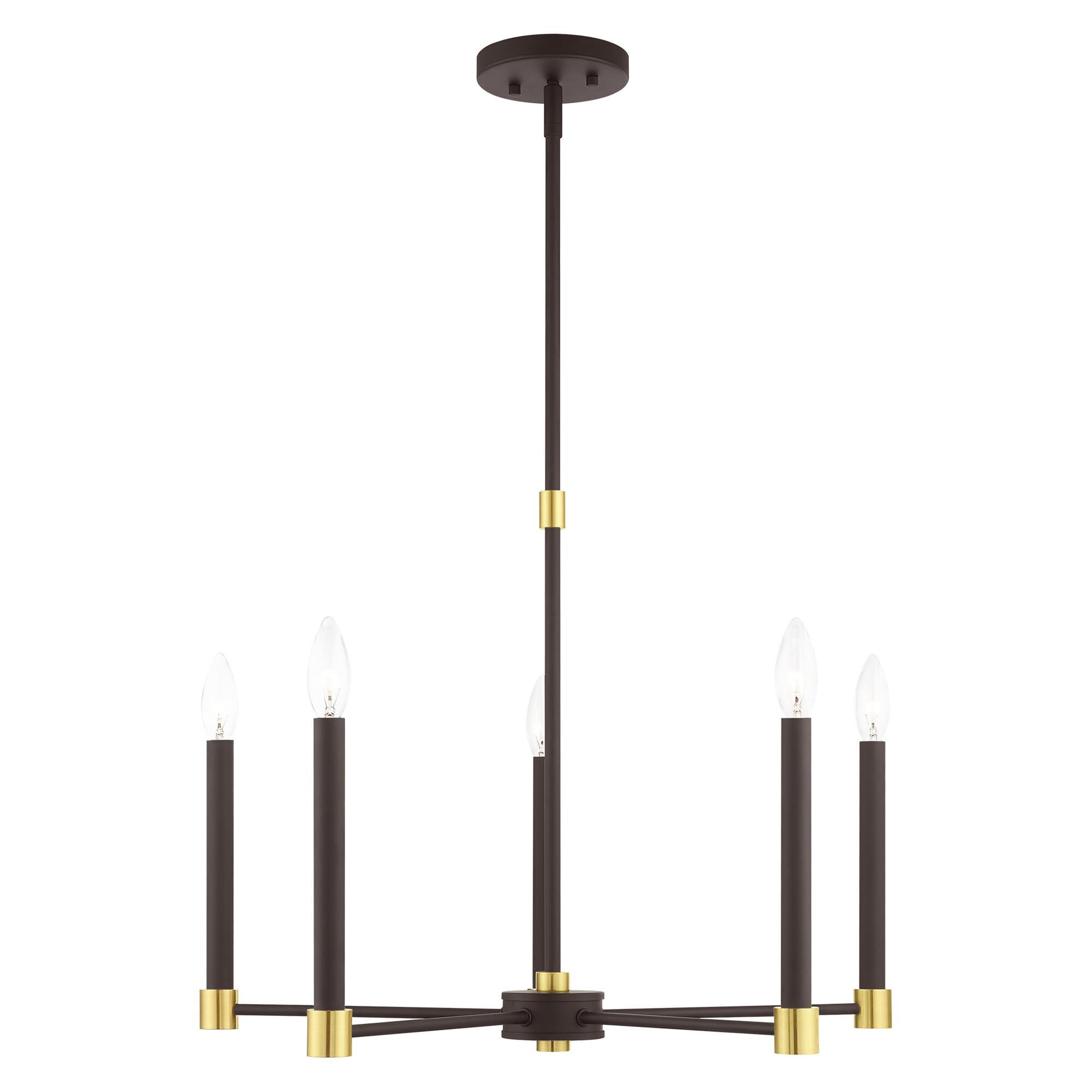 Shown in Bronze With Satin Brass Accents finish