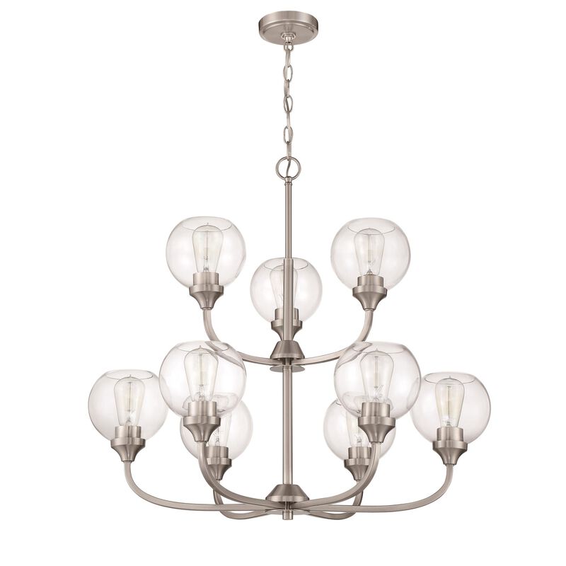 Glenda 29 Inch 9 Light Chandelier by Craftmade
