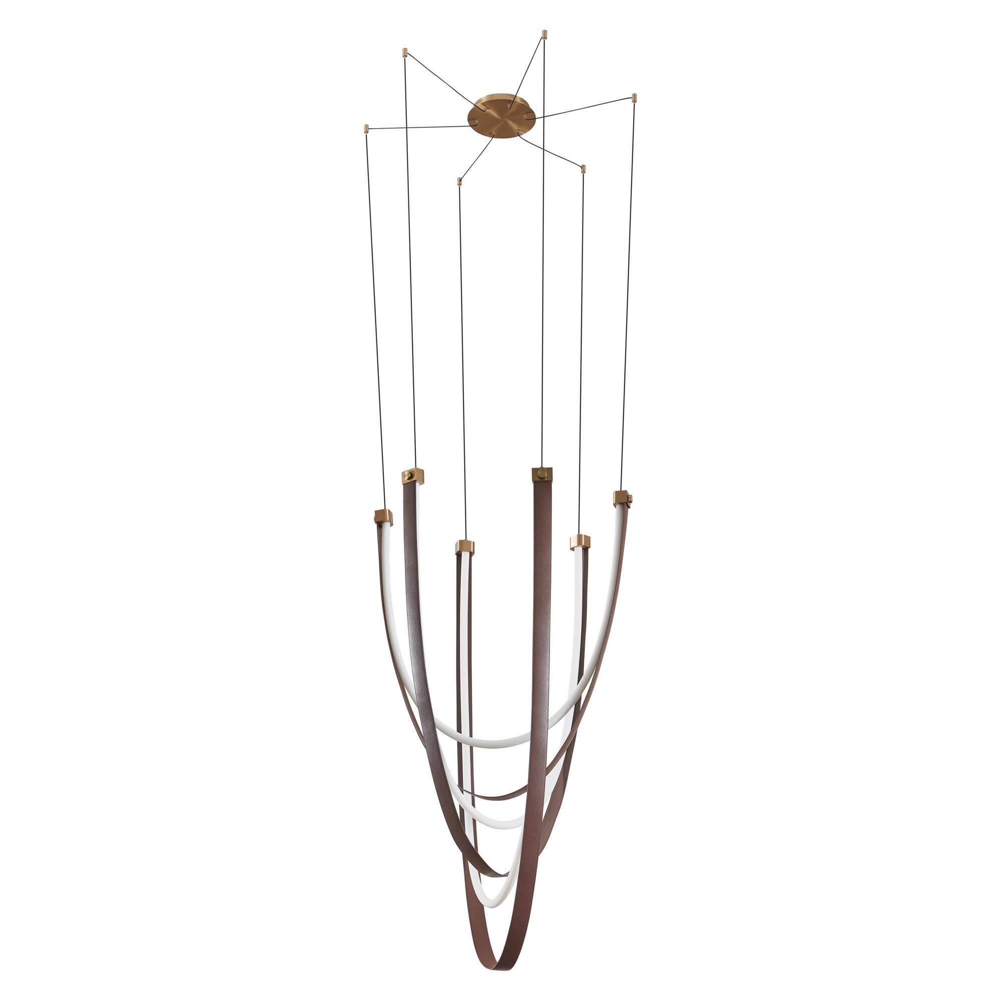 Shown in Champagne Gold finish and White shade