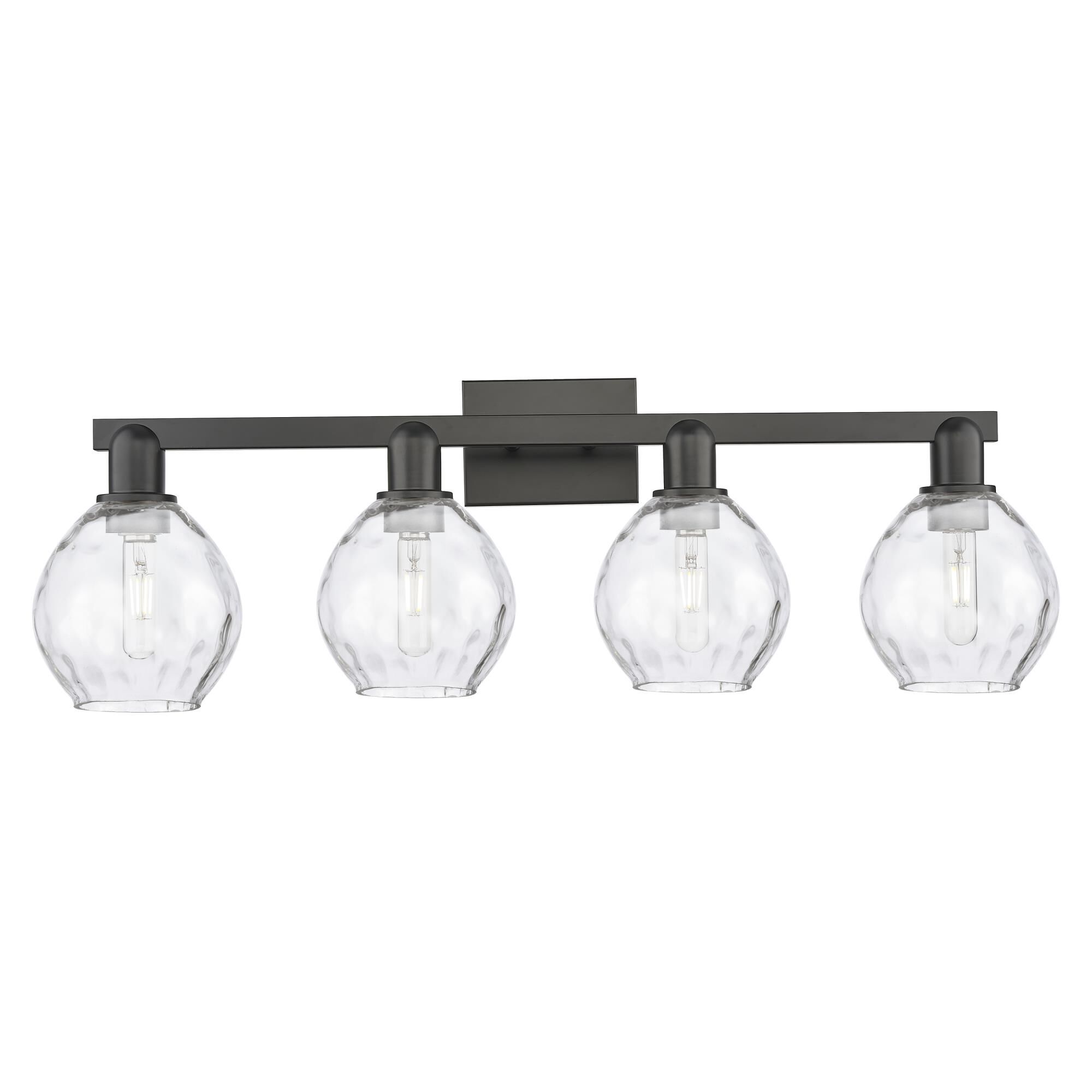 Shown in Matte Black finish and Clear glass