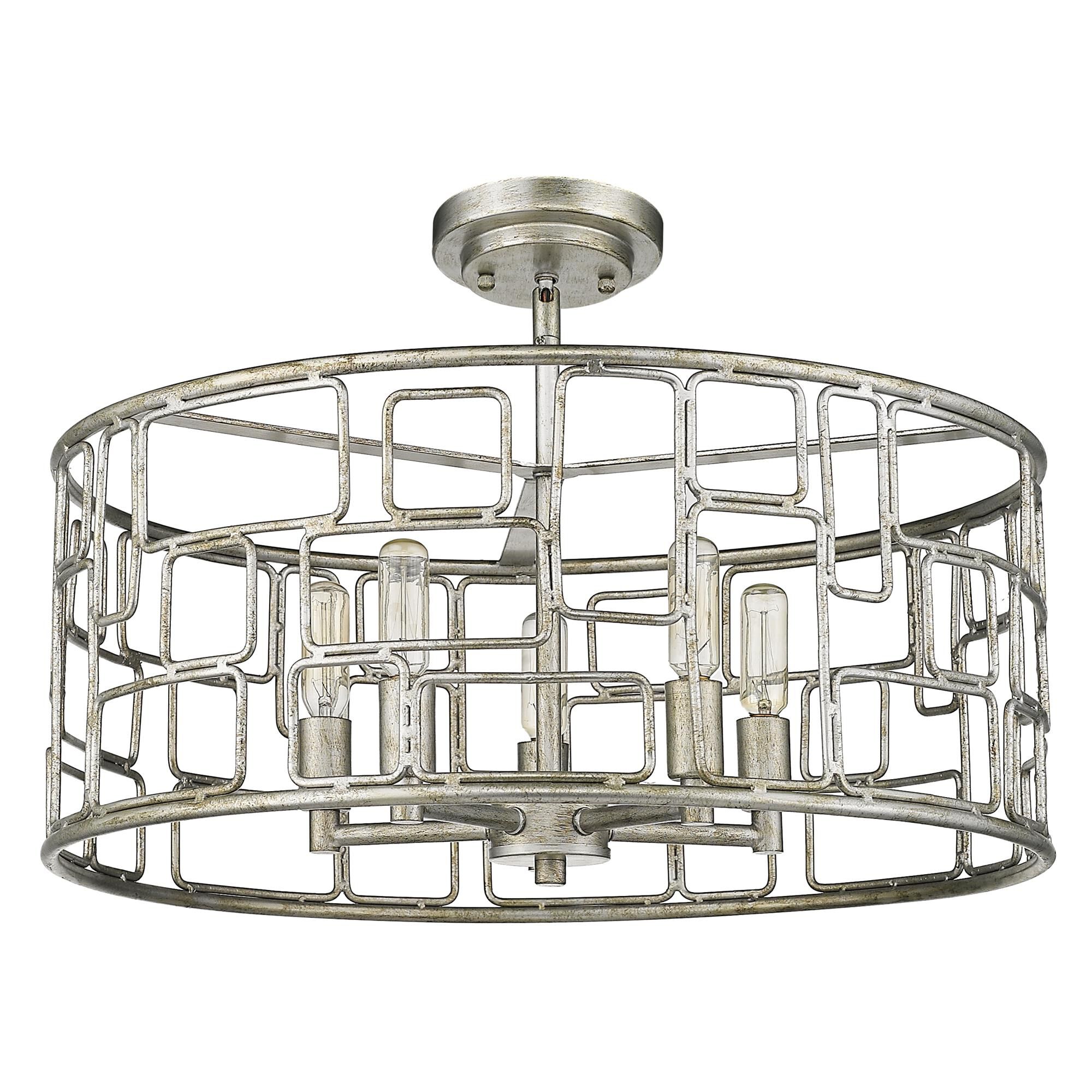 Shown in Antique Silver finish and -- glass and -- shade